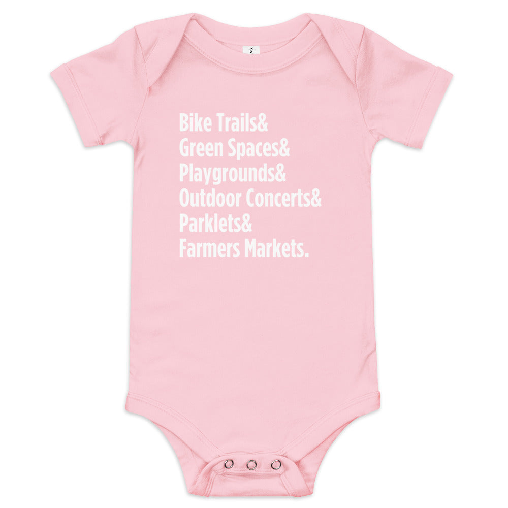 "Only on Main Street" (Greenspaces) Baby Short Sleeve Onesie
