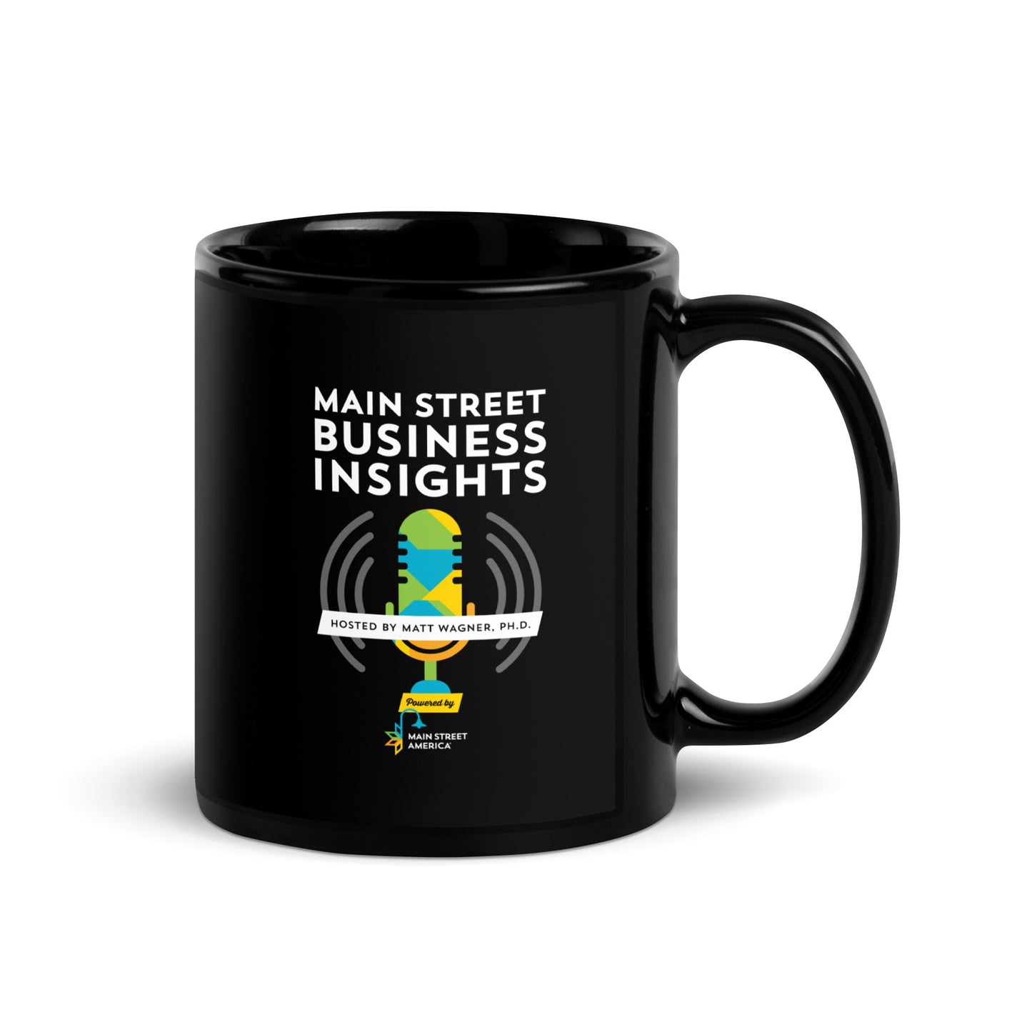 Main Street Business Insights Black Glossy Mug