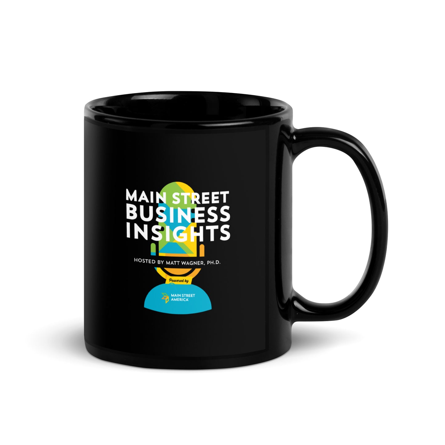 Main Street Business Insights Black Glossy Mug
