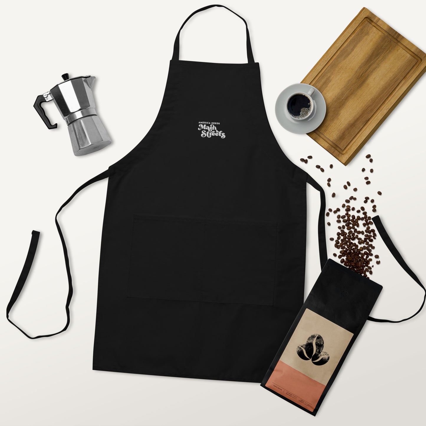 "America Needs Main Streets" Embroidered Apron