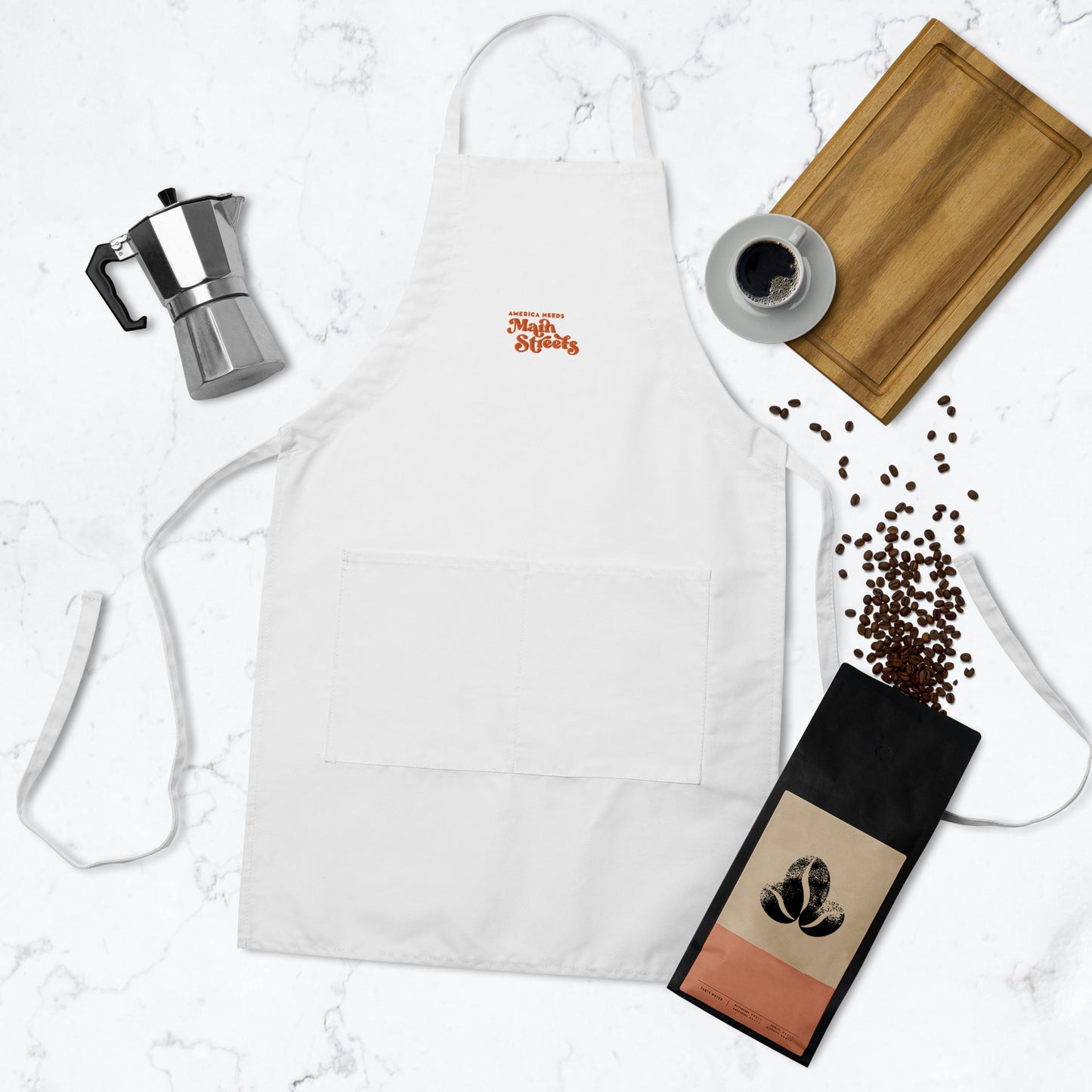 "America Needs Main Streets" (Orange) Embroidered Apron