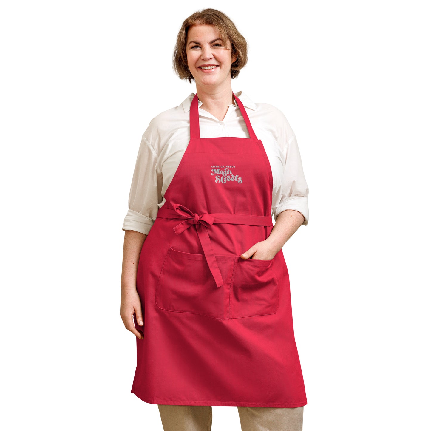 "America Needs Main Streets" Organic Cotton Apron