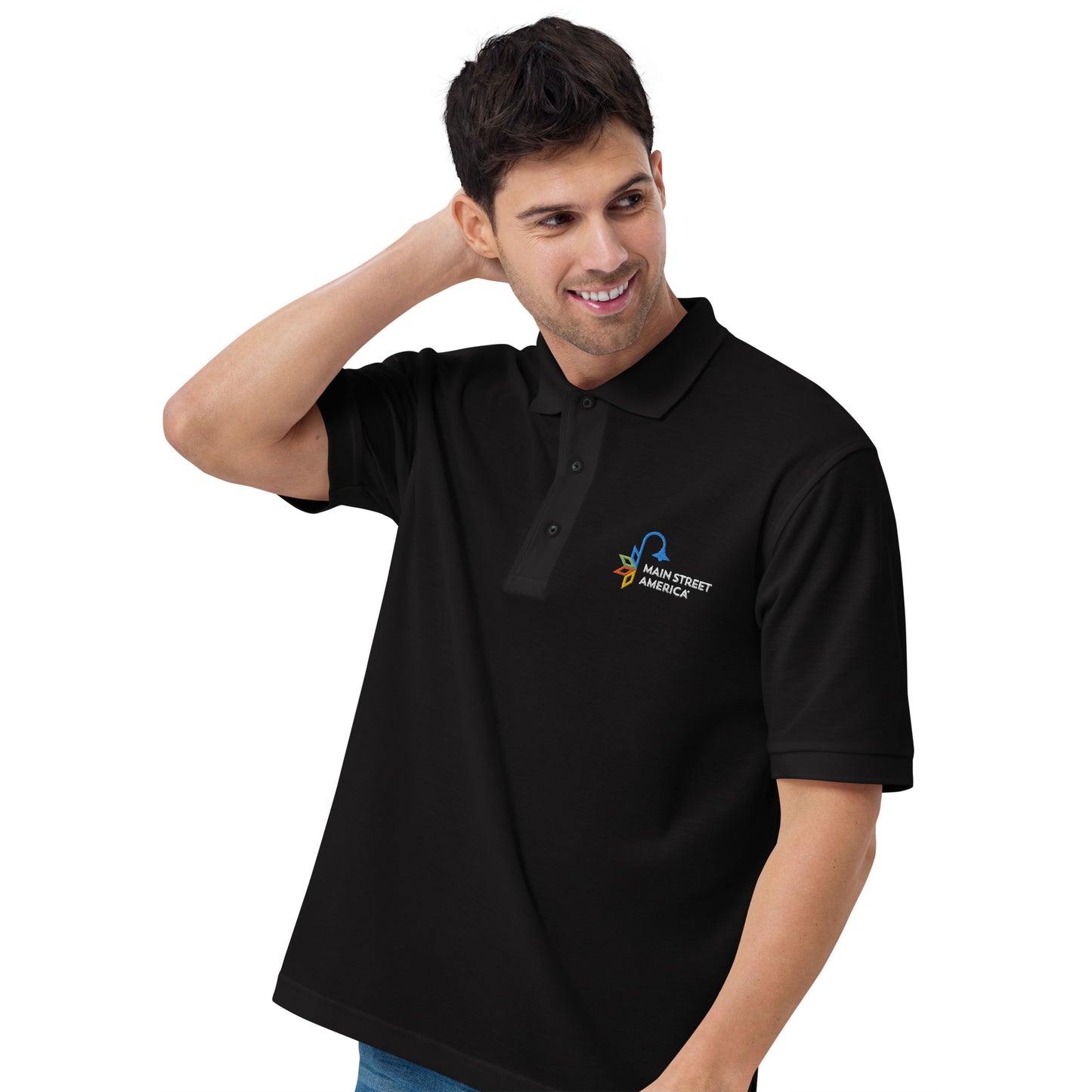 Main Street America Men's Premium Polo