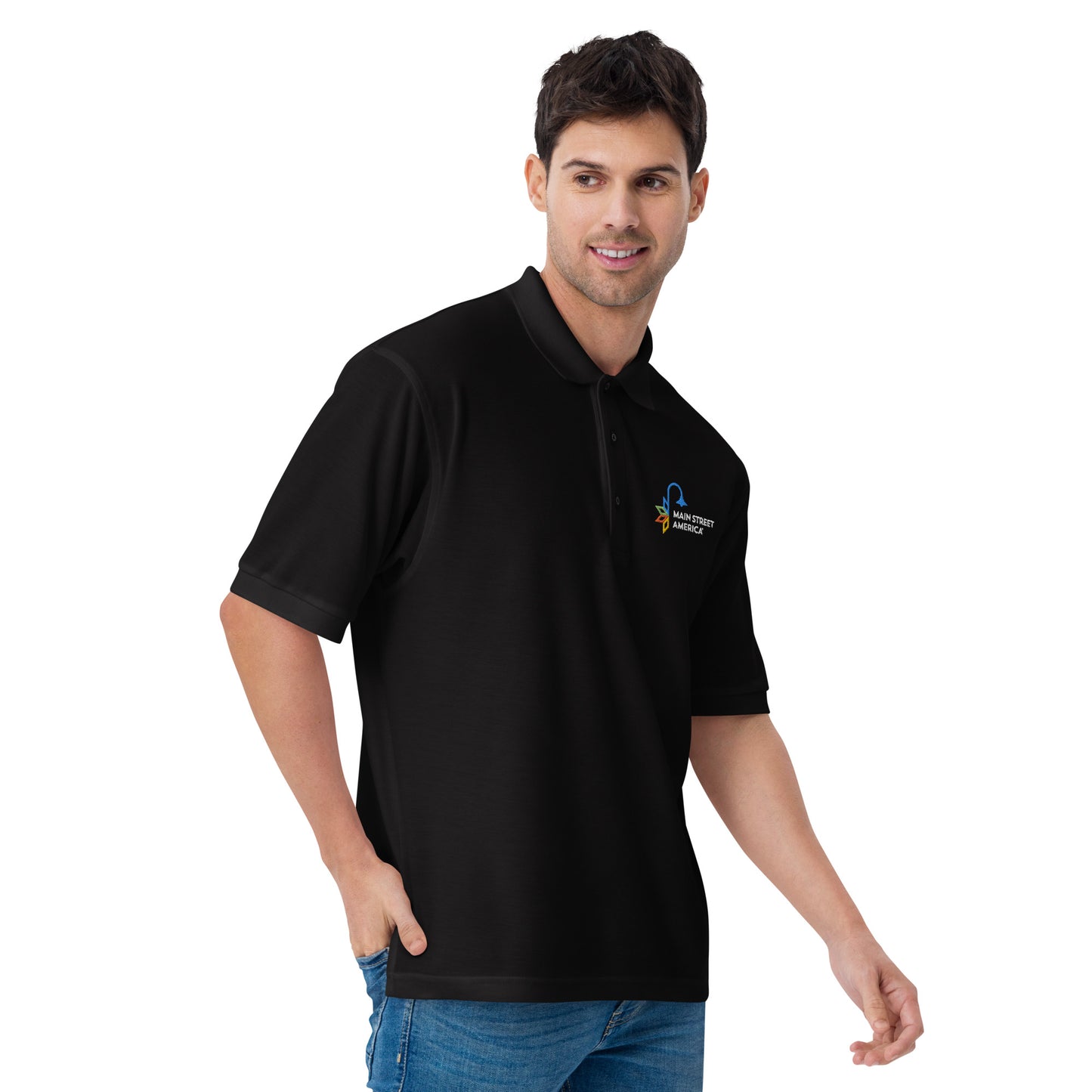 Main Street America Men's Premium Polo