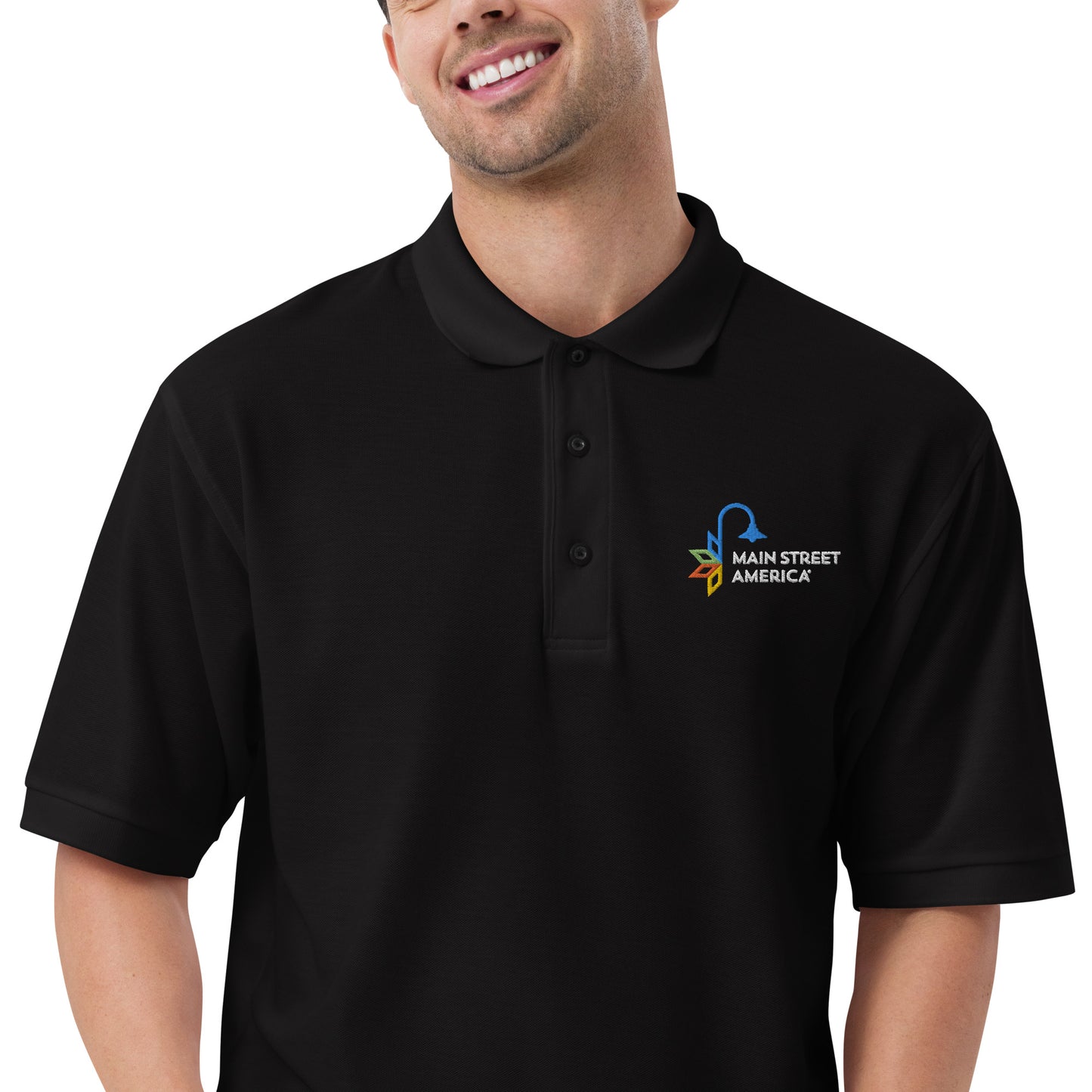 Main Street America Men's Premium Polo