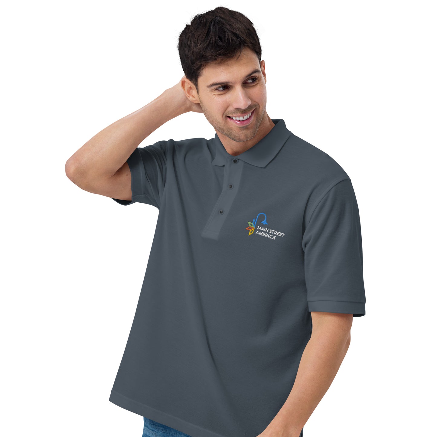 Main Street America Men's Premium Polo