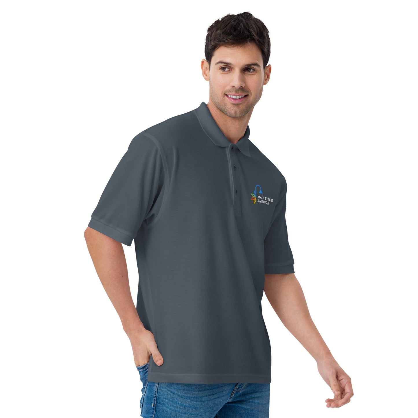 Main Street America Men's Premium Polo