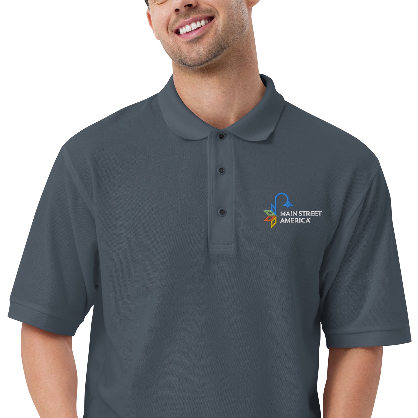 Main Street America Men's Premium Polo