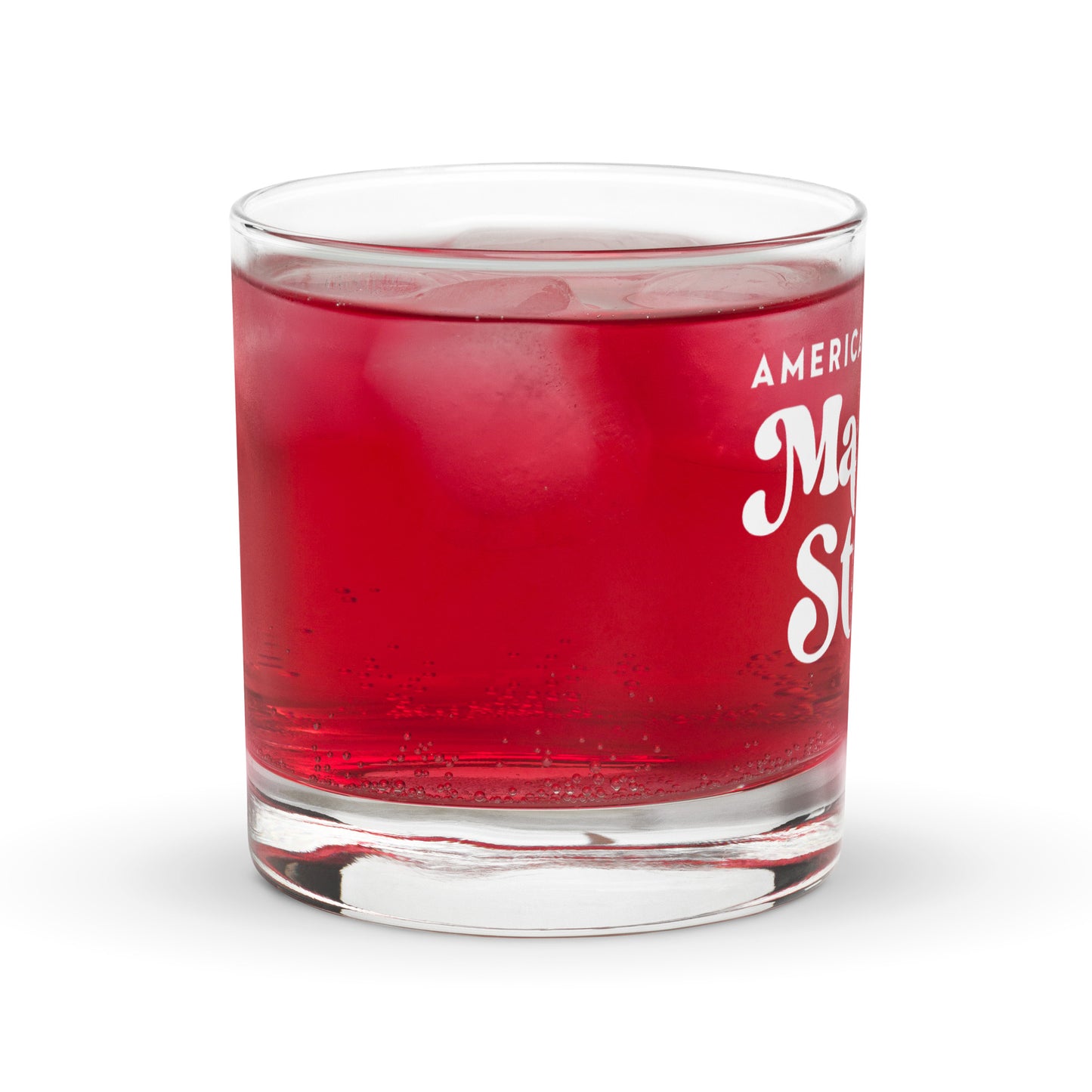 "America Needs Main Streets" Rocks Glass