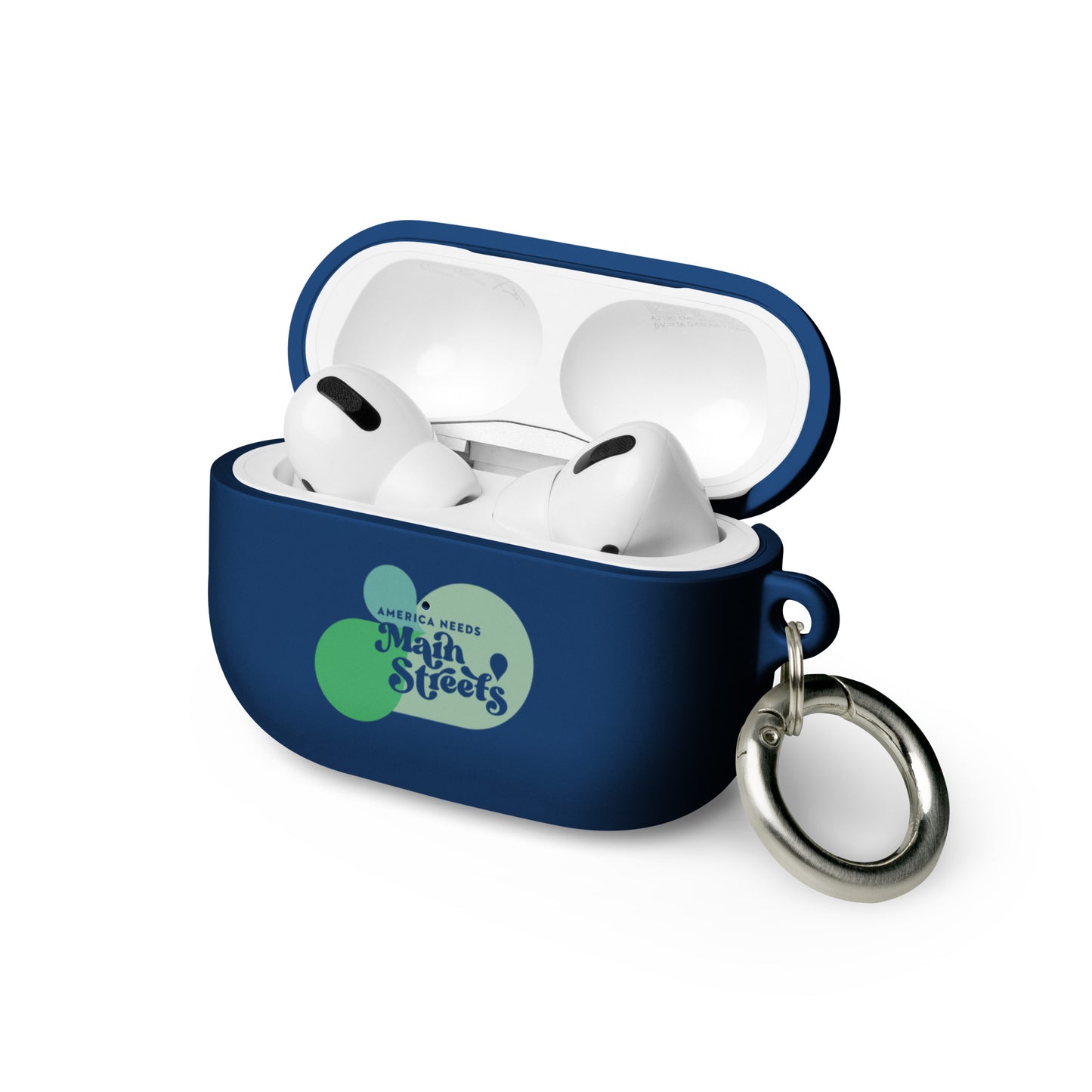 "America Needs Main Streets" (Green) Rubber Case for AirPods®
