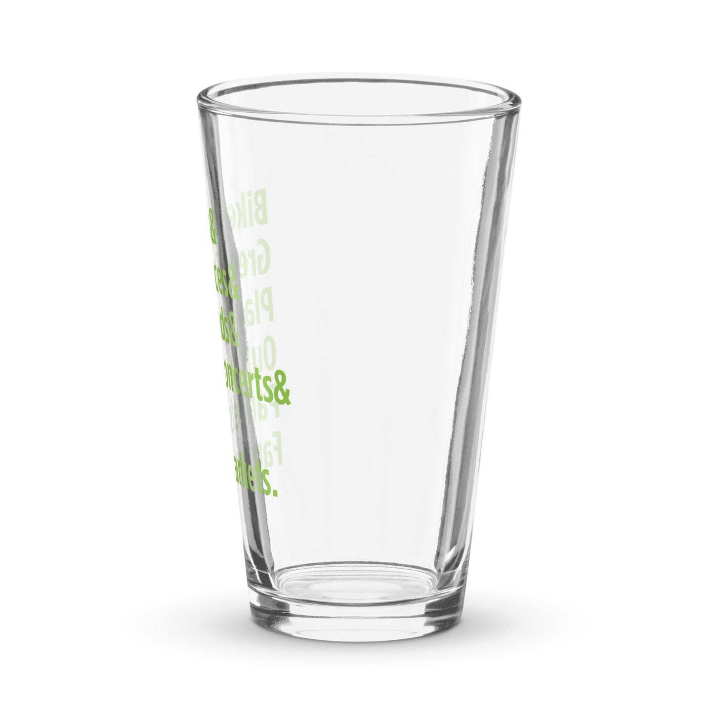 "Only on Main Street" (Greenspaces) Shaker Pint Glass