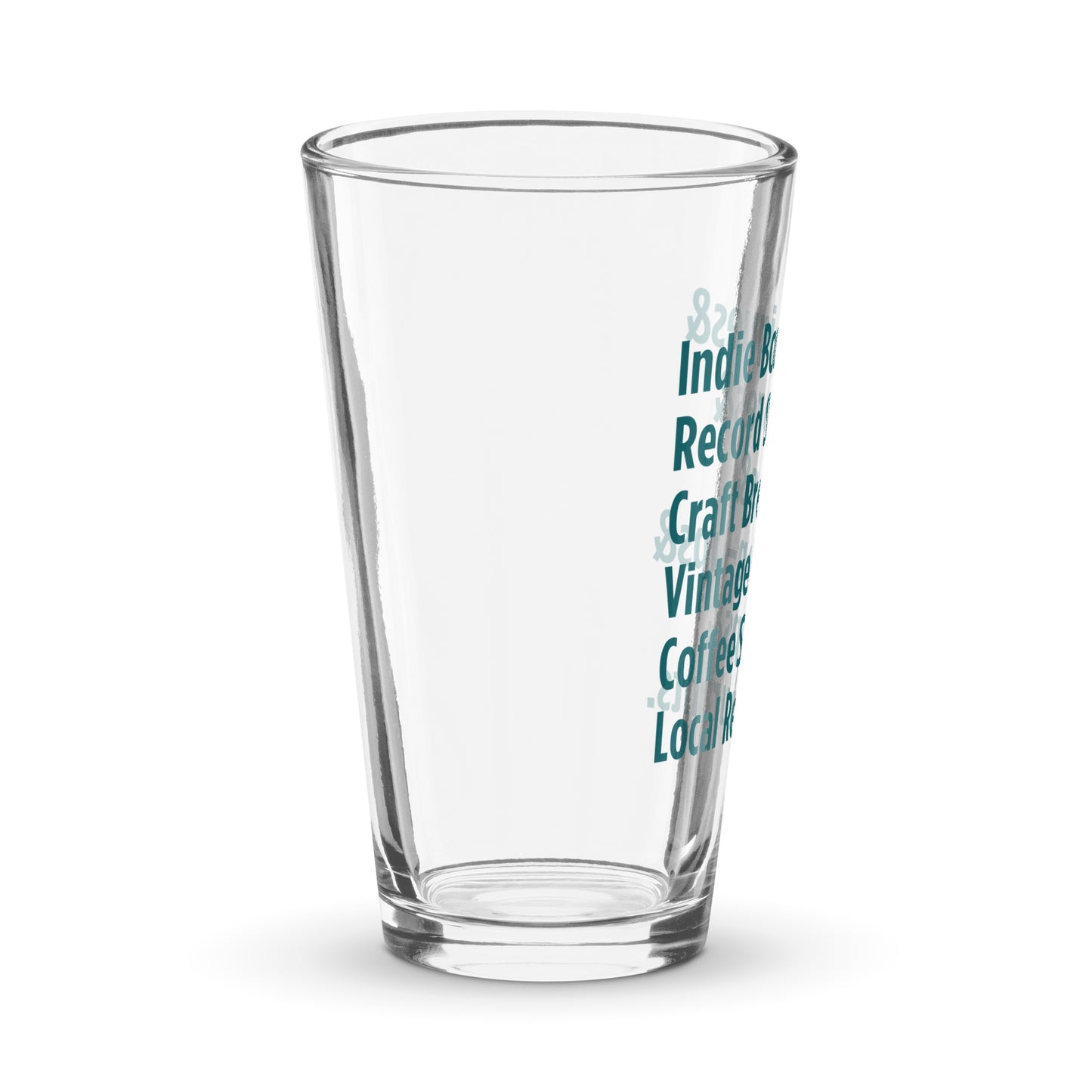 "Only on Main Street" (Local Businesses) Shaker Pint Glass