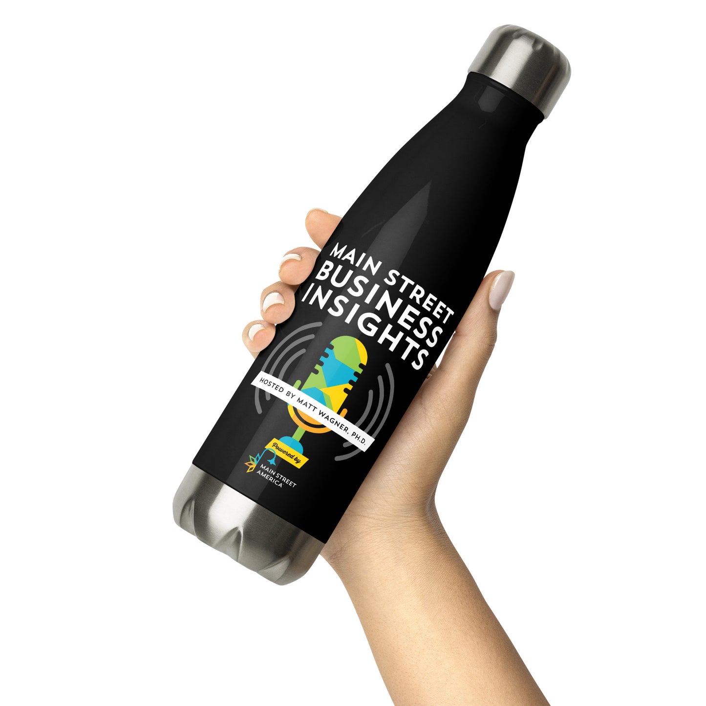 Main Street Business Insights Stainless Steel Water Bottle
