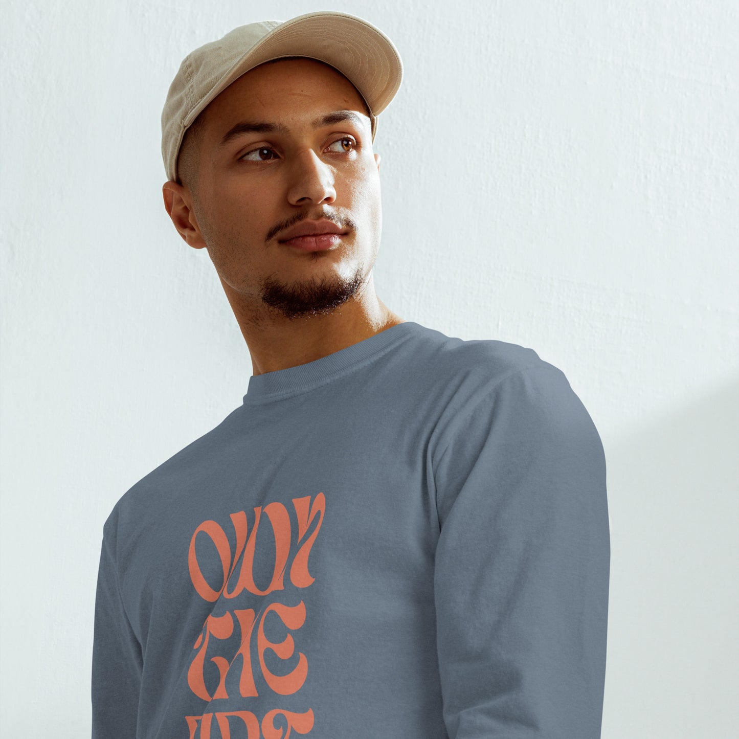 "Own the Dirt" Garment-dyed Heavyweight Long-Sleeve Shirt
