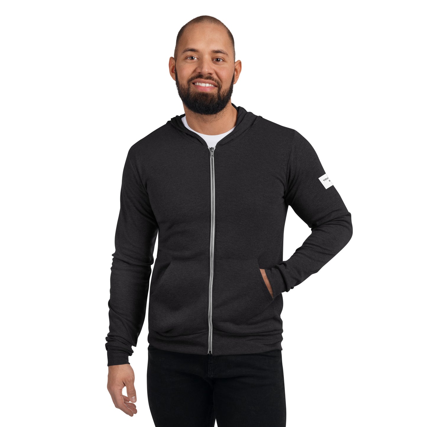 Customizable "America Needs Main Streets" Pink Bubble Unisex Zip Hoodie