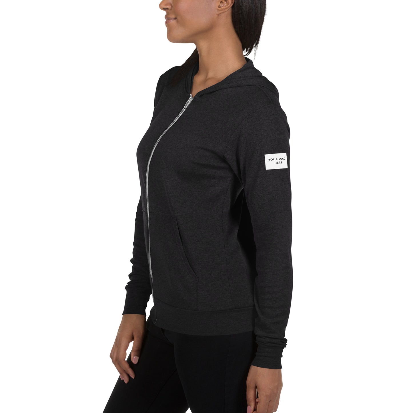 Customizable "Meet Me Downtown" Blue Unisex Zip Hoodie