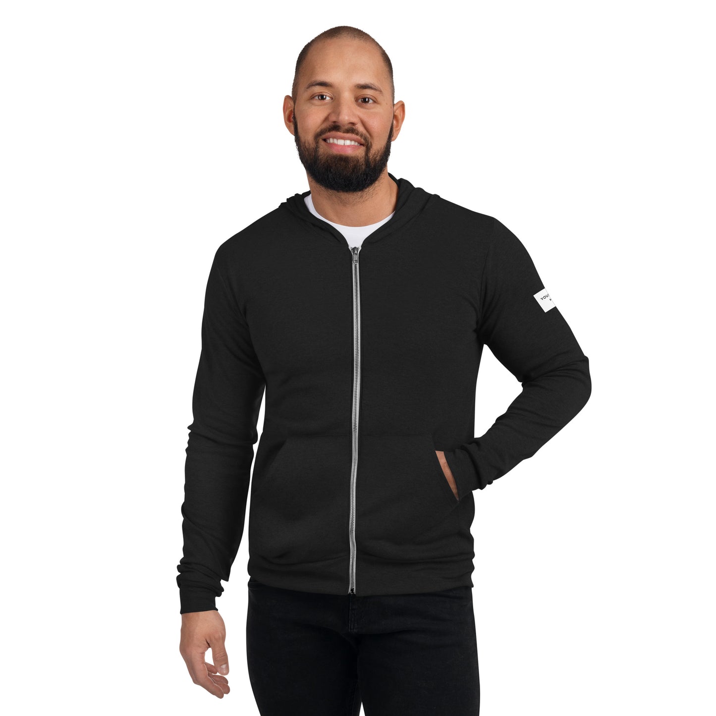 Customizable "Meet Me Downtown" Unisex Zip Hoodie