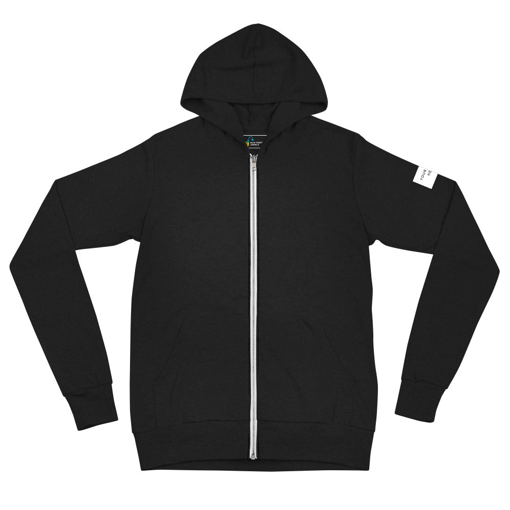 Customizable "Only on Main Street" (Local Businesses) Unisex Zip Hoodie