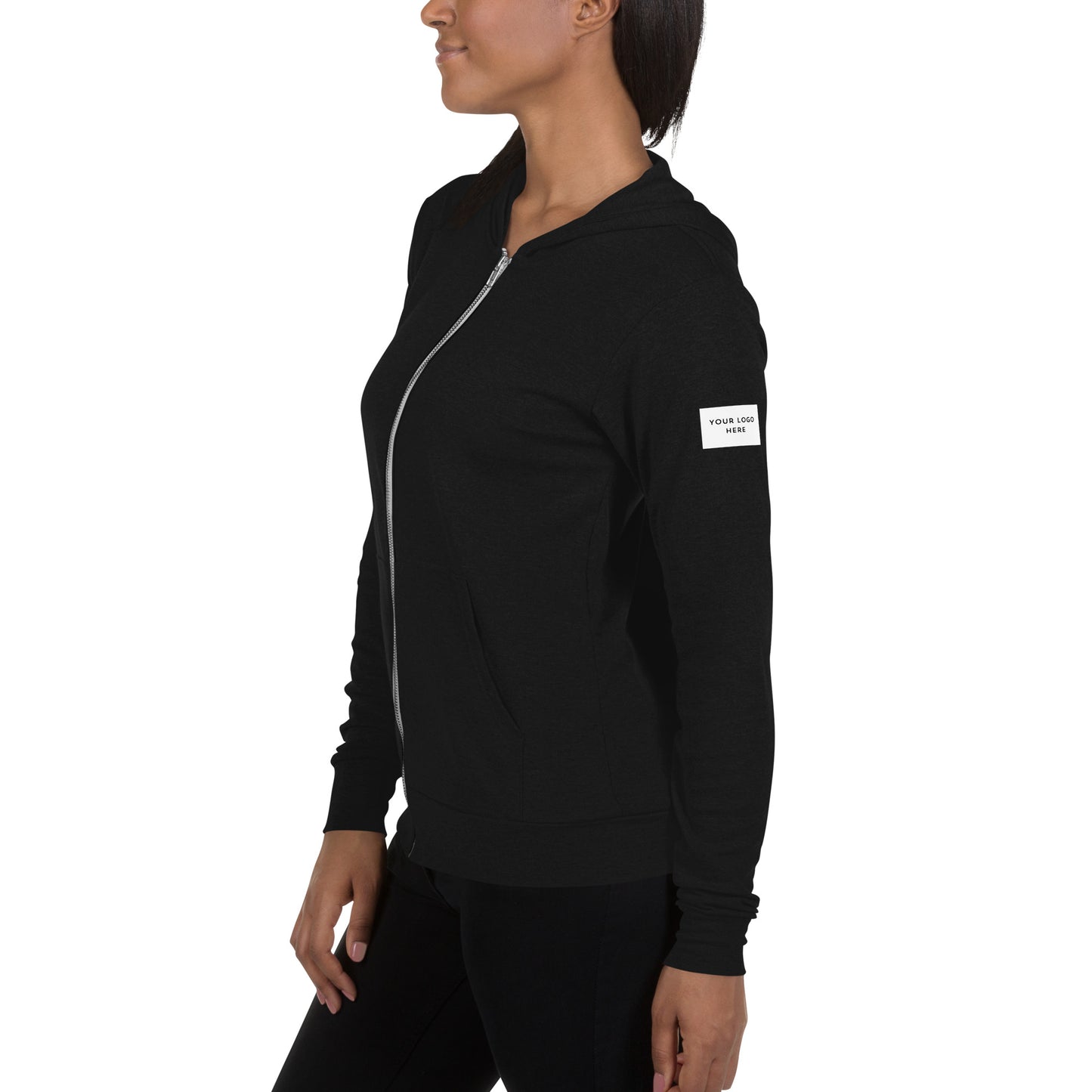 Customizable "Meet Me Downtown" Blue Unisex Zip Hoodie