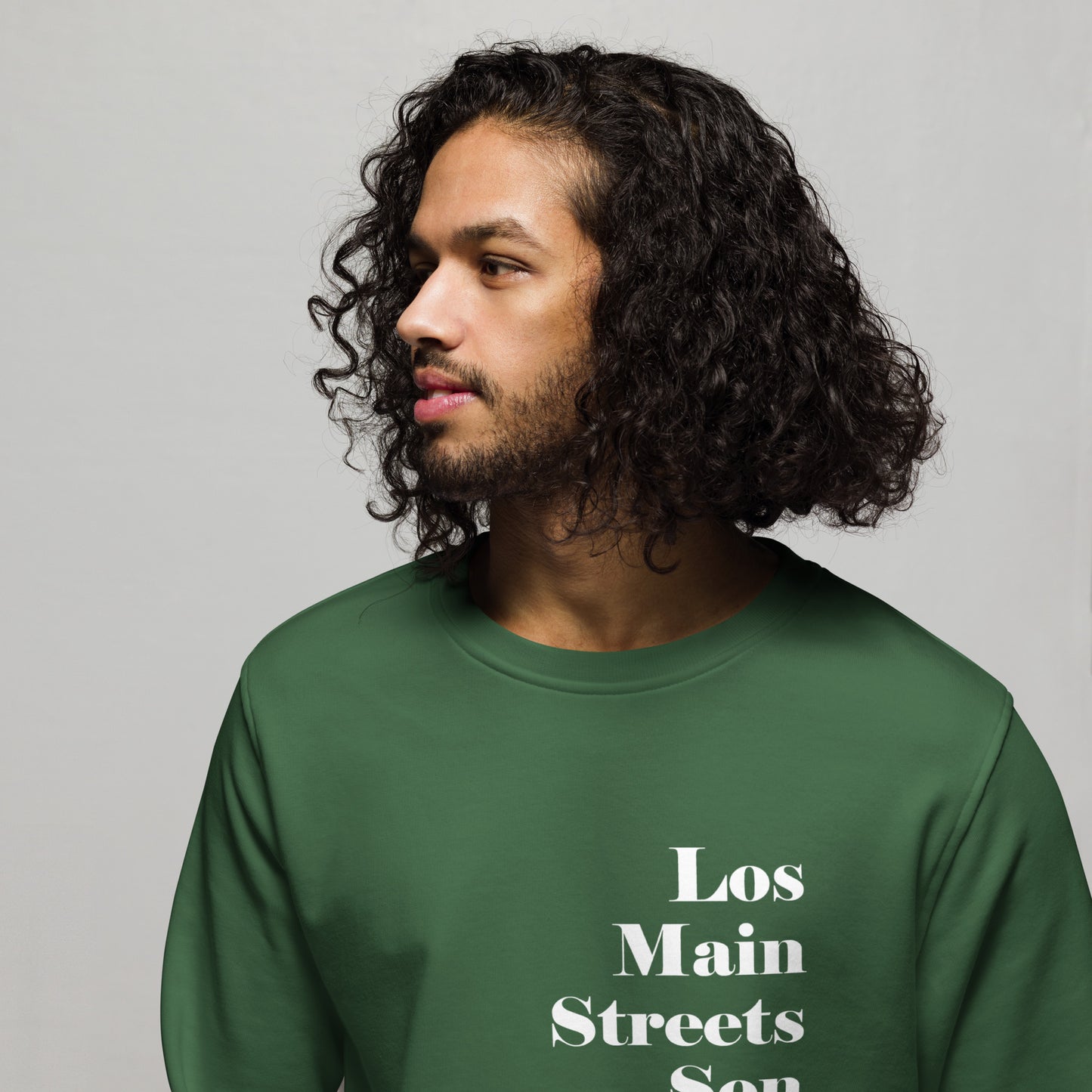 Los Main Streets Son Para Todos (White) Unisex Organic Sweatshirt