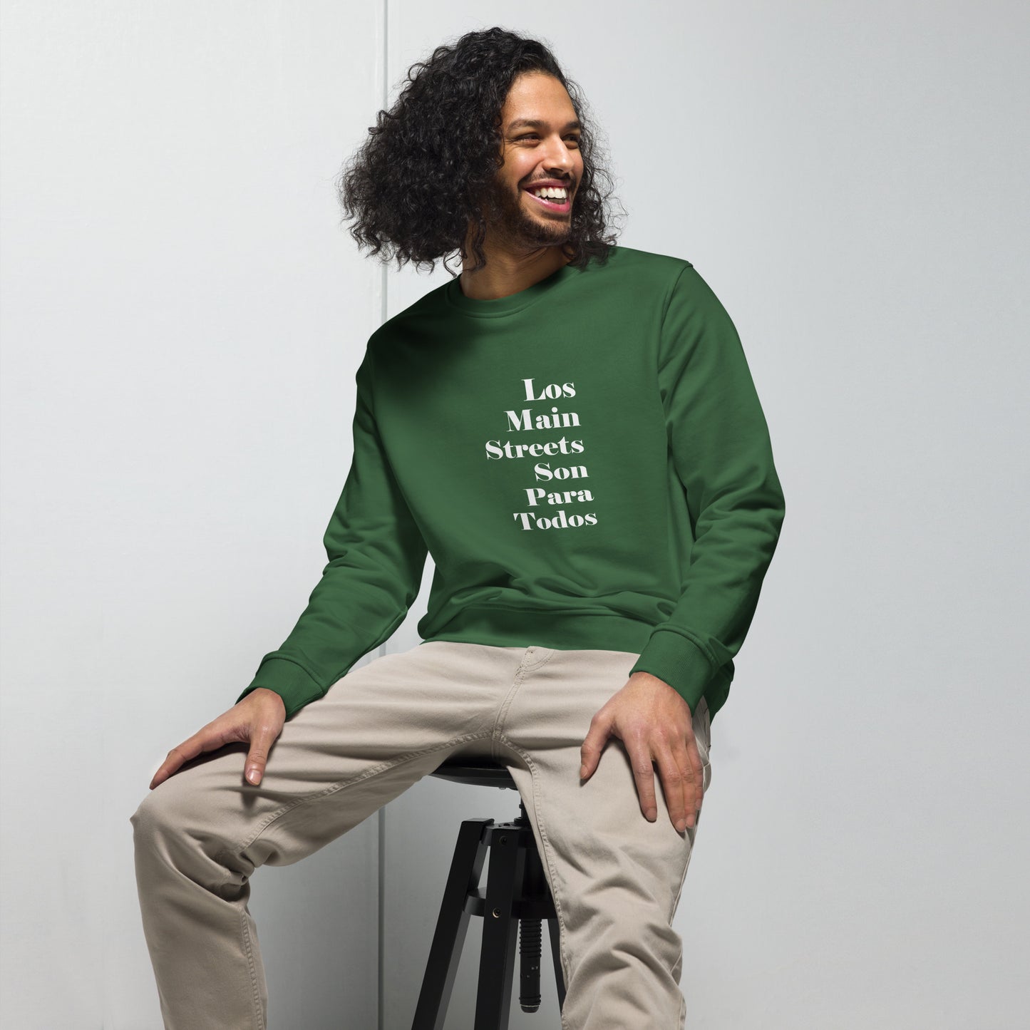 Los Main Streets Son Para Todos (White) Unisex Organic Sweatshirt