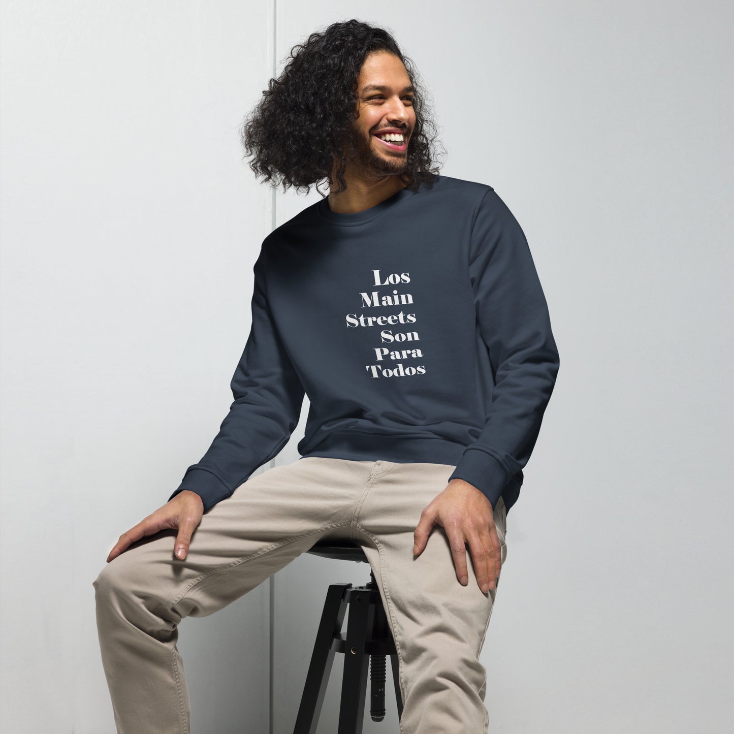 Los Main Streets Son Para Todos (White) Unisex Organic Sweatshirt