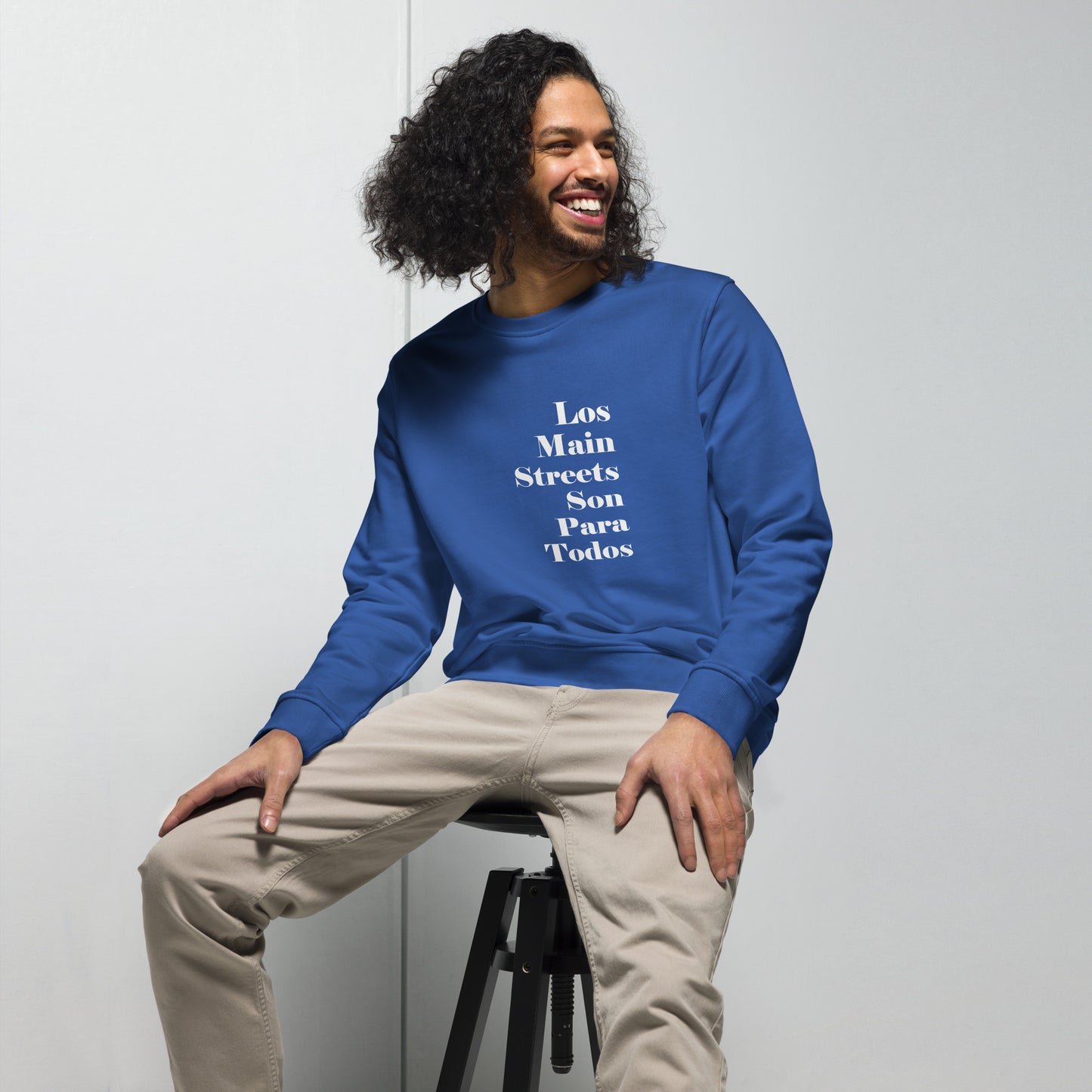 Los Main Streets Son Para Todos (White) Unisex Organic Sweatshirt