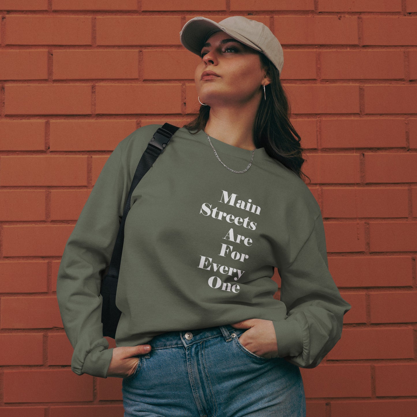 "Main Streets Are For Everyone" Premium Heavyweight Long Sleeve Shirt