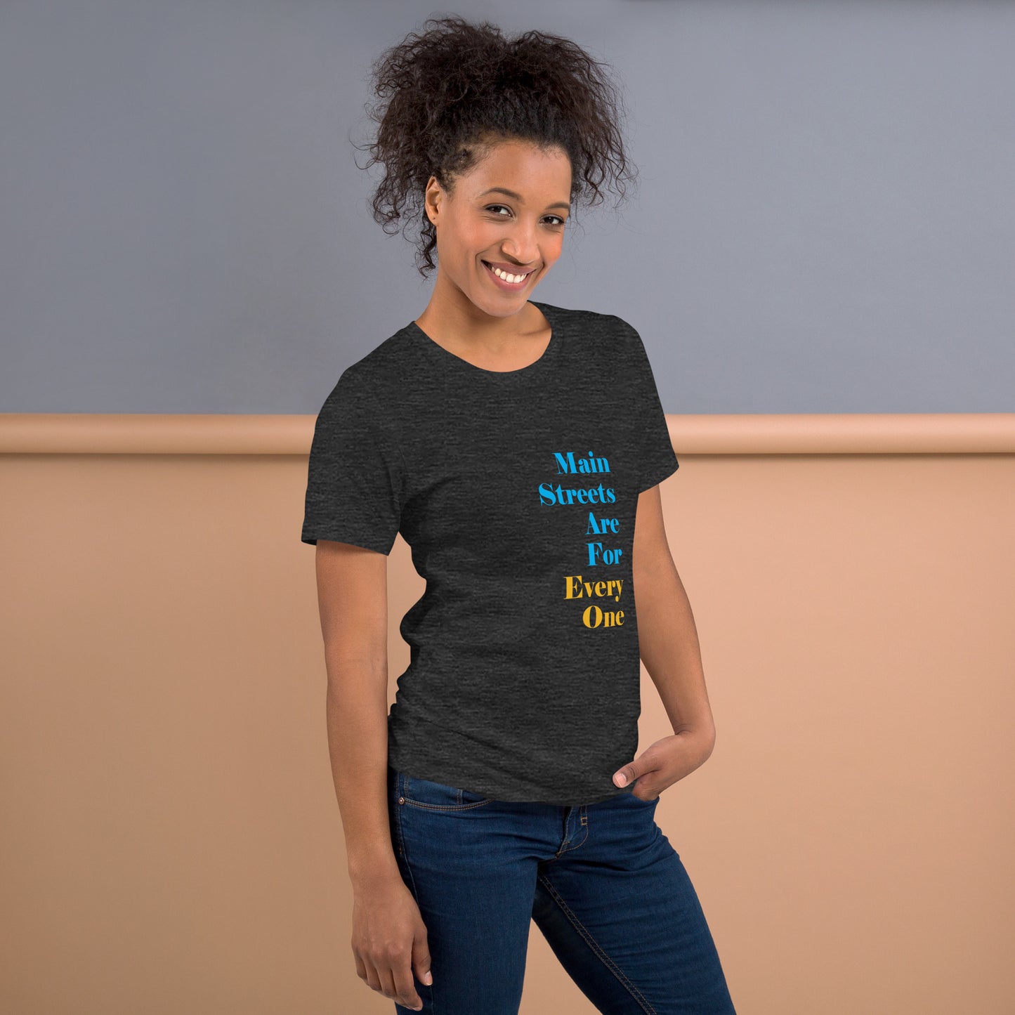 Main Streets Are For Everyone (Blue & Yellow) Unisex T-shirt