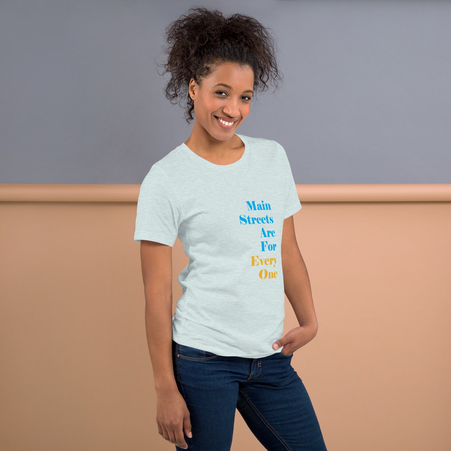 Main Streets Are For Everyone (Blue & Yellow) Unisex T-shirt