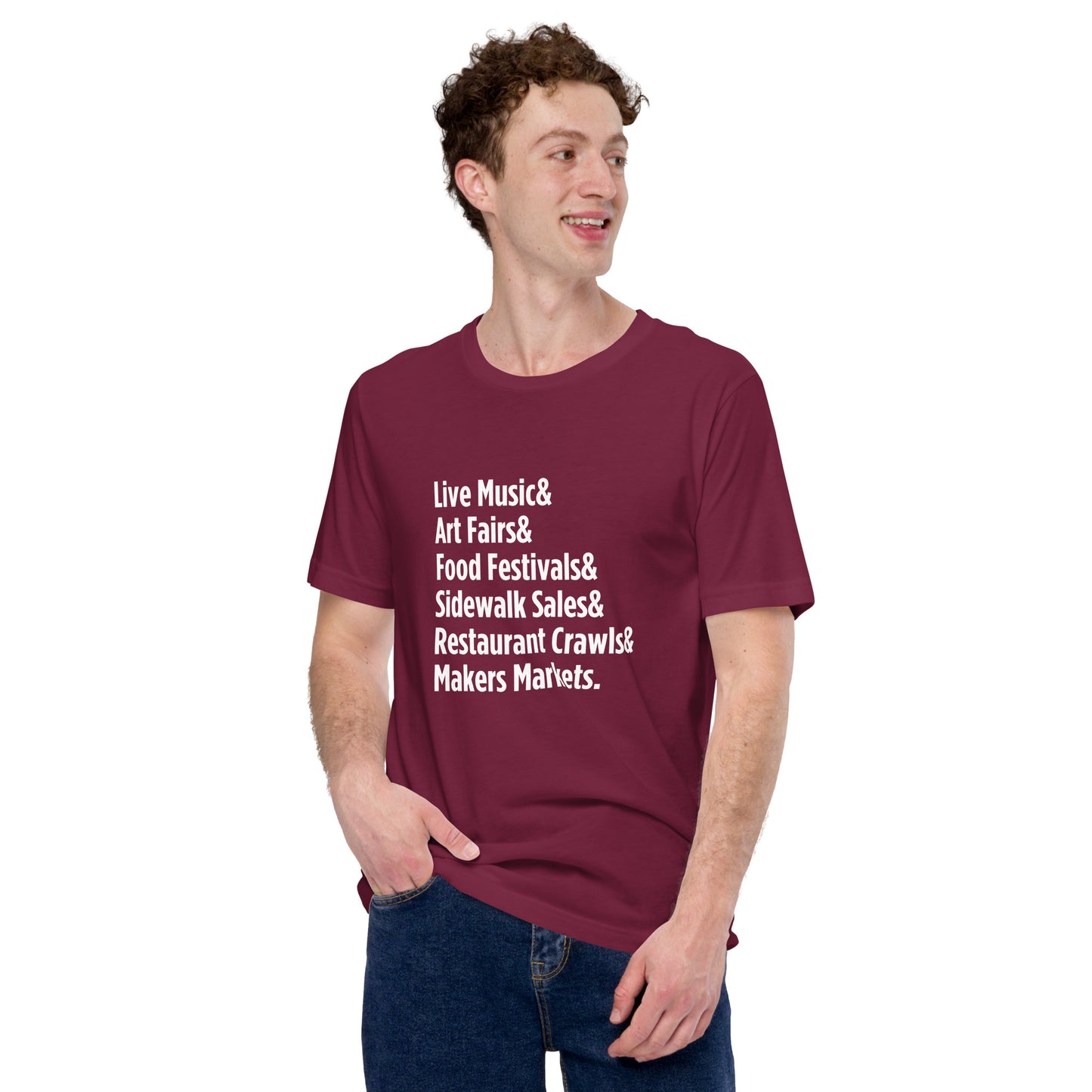 "Only on Main Street" (Events) Unisex T-shirt