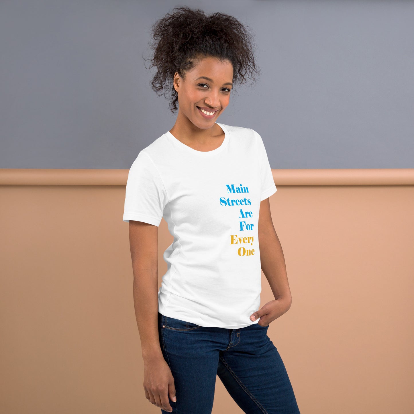Main Streets Are For Everyone (Blue & Yellow) Unisex T-shirt