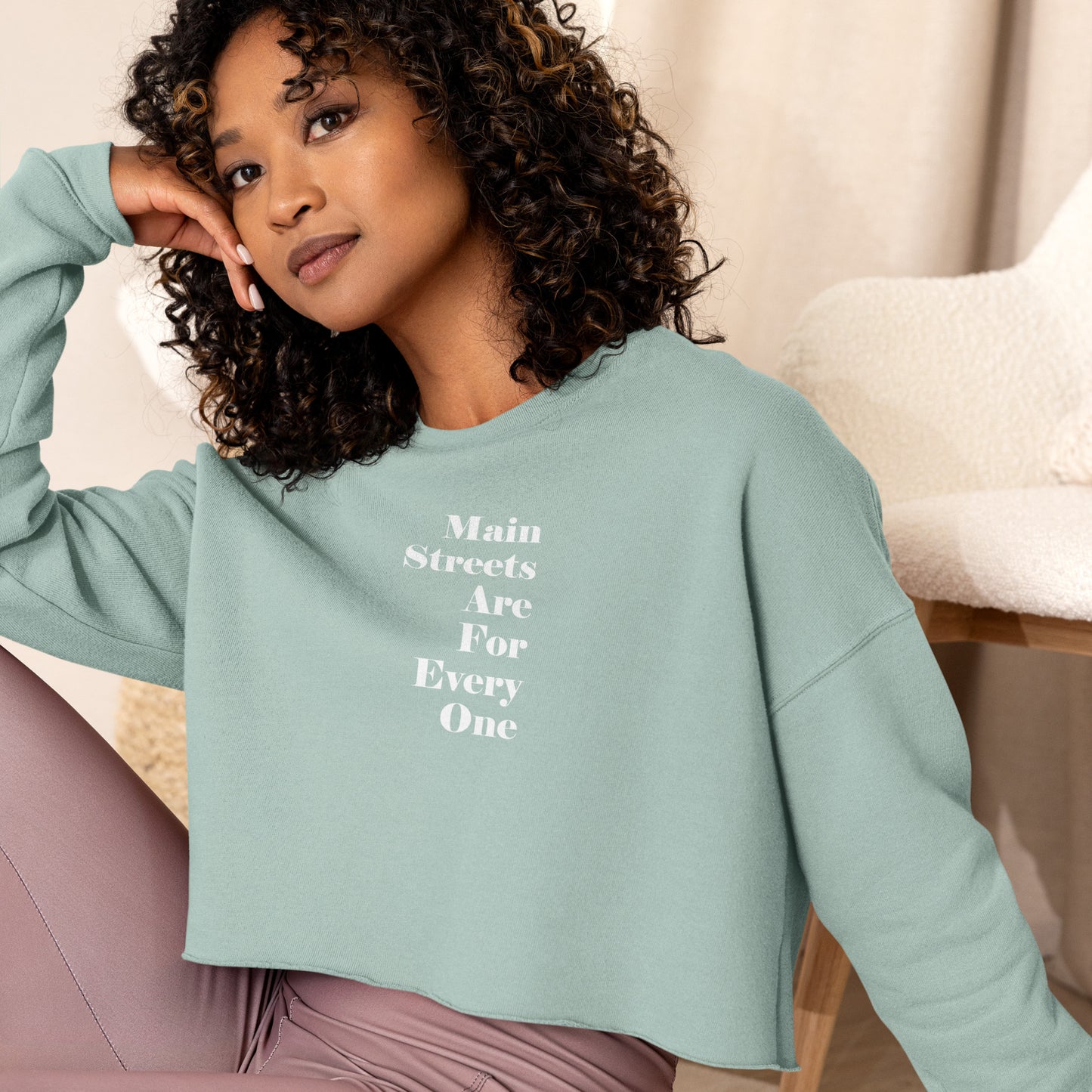 Main Streets Are For Everyone Crop Sweatshirt