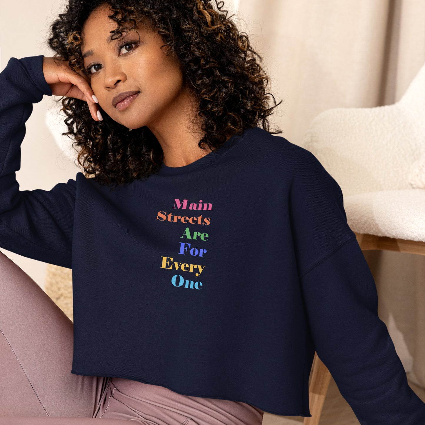 Main Streets Are For Everyone Crop Sweatshirt