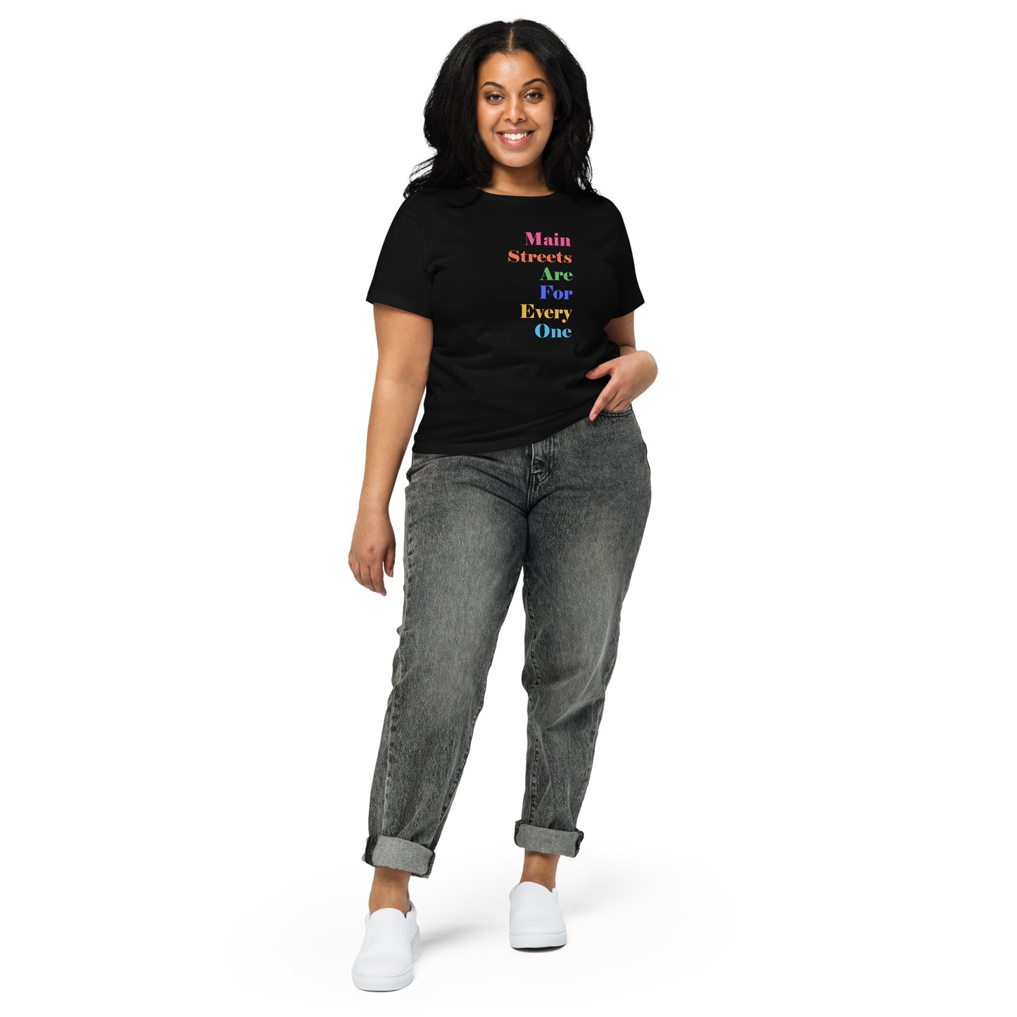 Main Streets Are For Everyone Women’s High-Waisted T-shirt