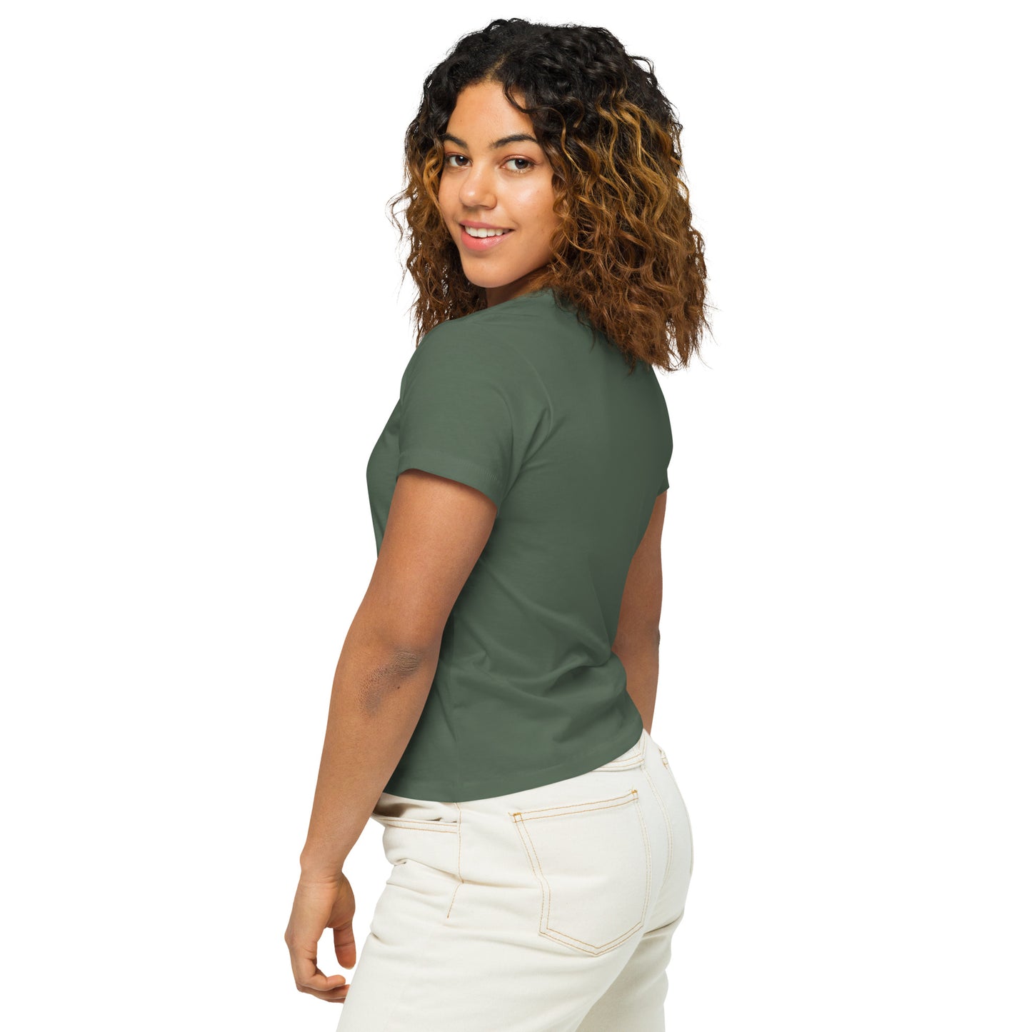 Main Streets Are For Everyone (White) Women’s High-Waisted T-shirt