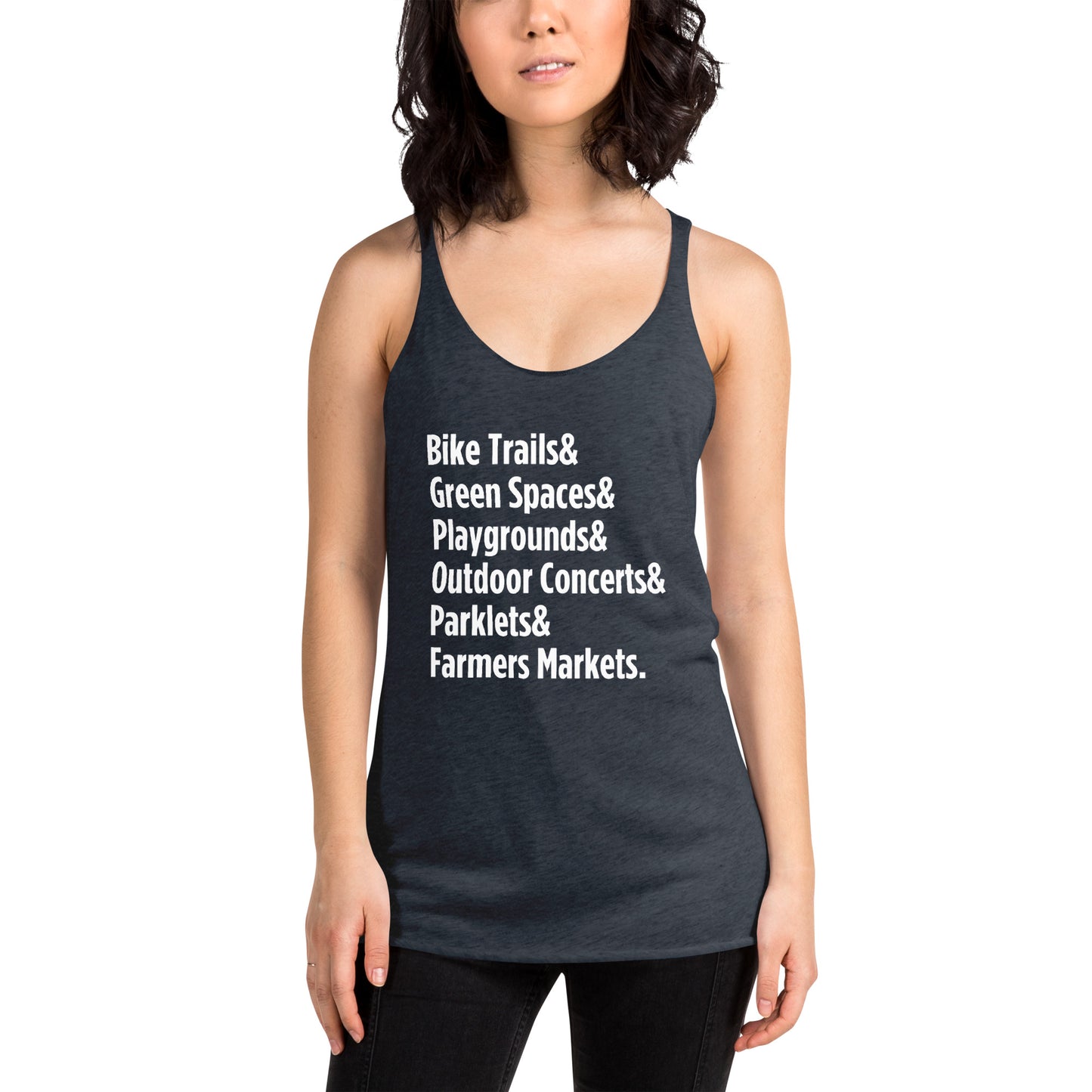 "Only on Main Street" (Greenspaces) Women's Racerback Tank