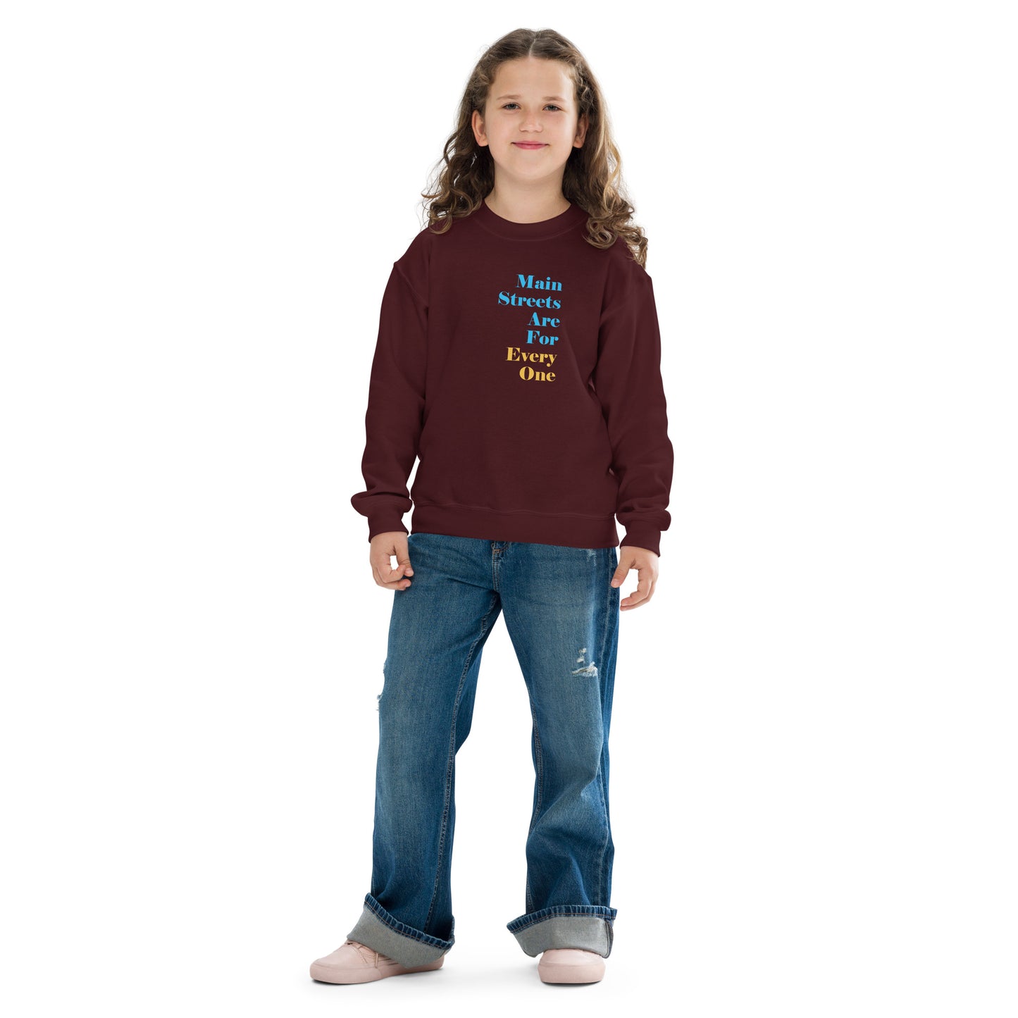 Main Streets Are For Everyone Youth Crewneck Sweatshirt
