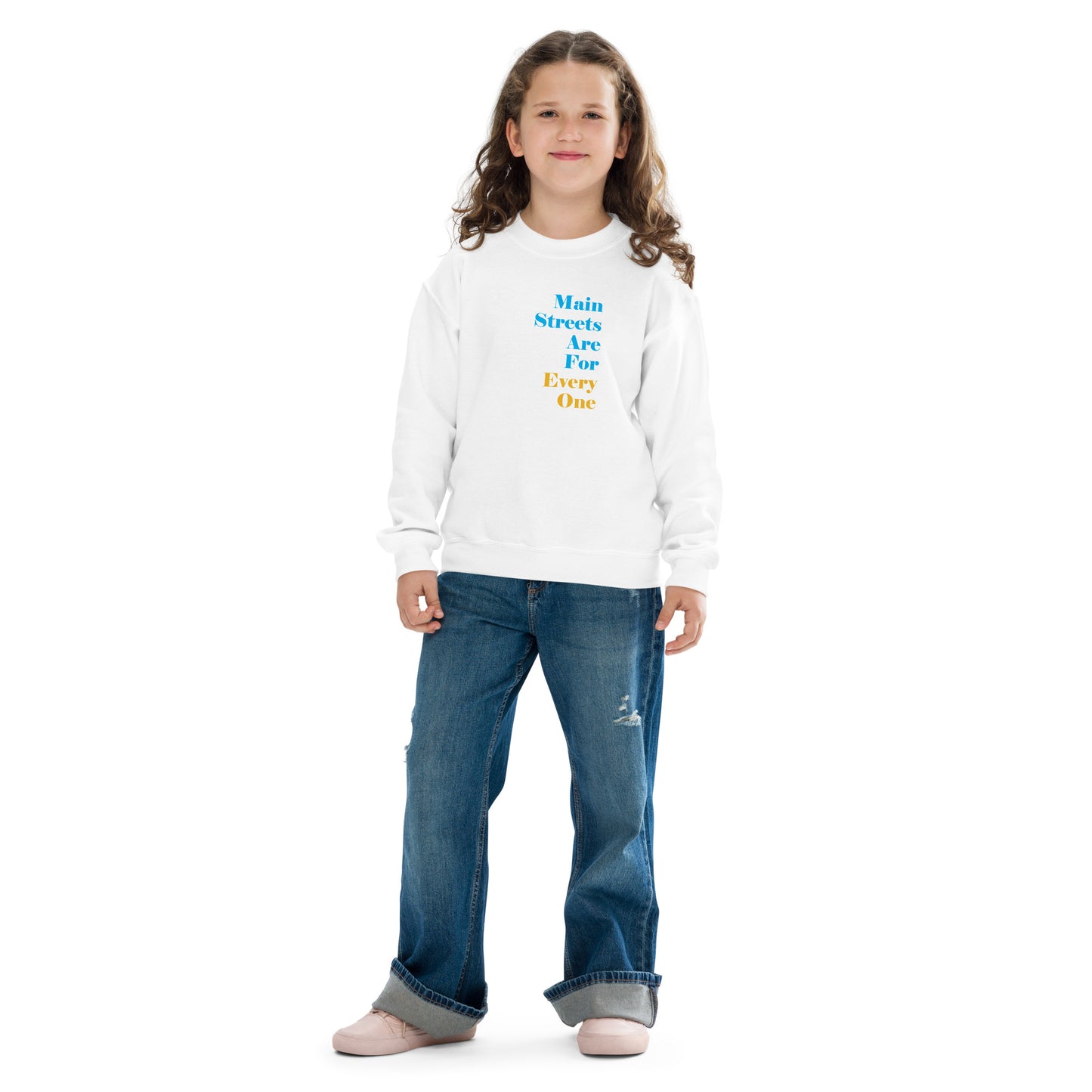 Main Streets Are For Everyone Youth Crewneck Sweatshirt
