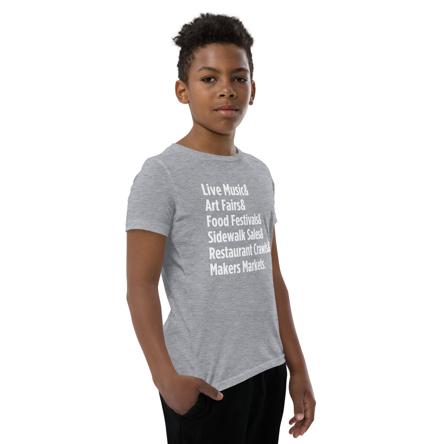 "Only on Main Street" (Events) Youth Short Sleeve T-Shirt