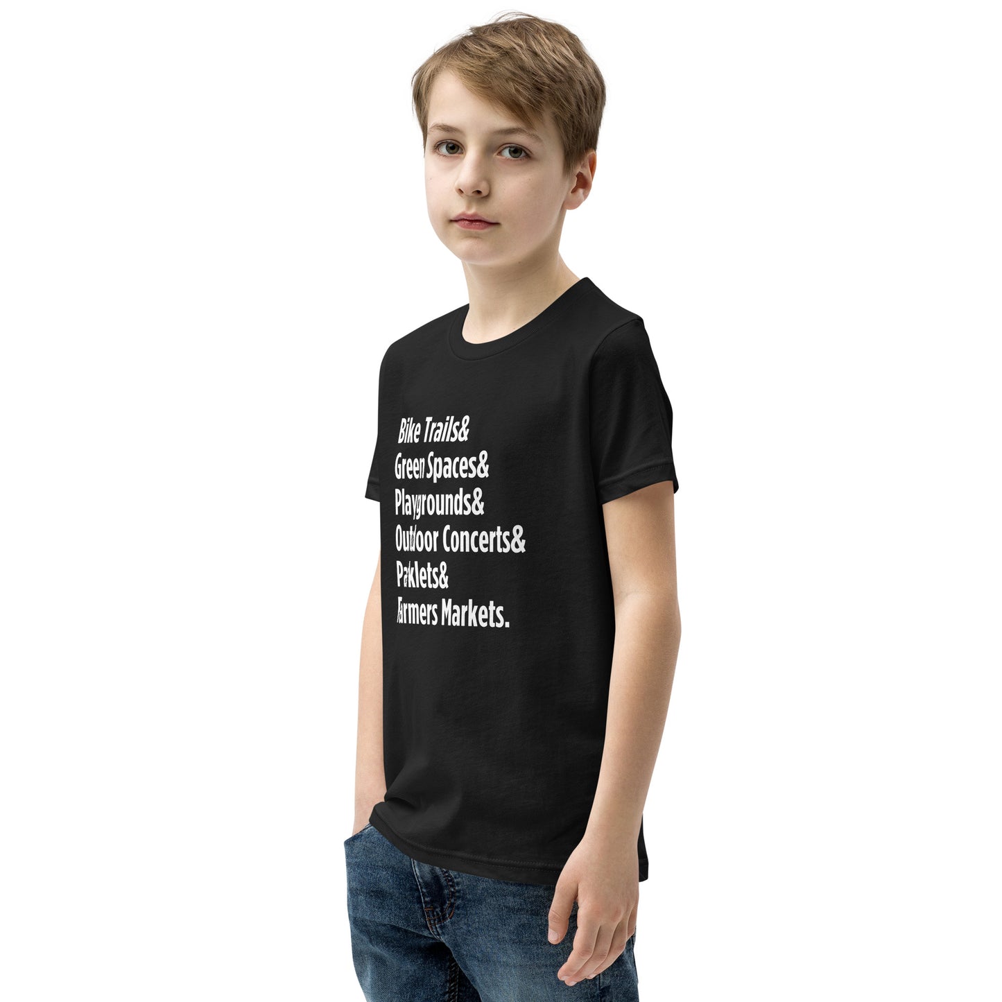 "Only on Main Street" (Greenspaces) Youth Short Sleeve T-Shirt