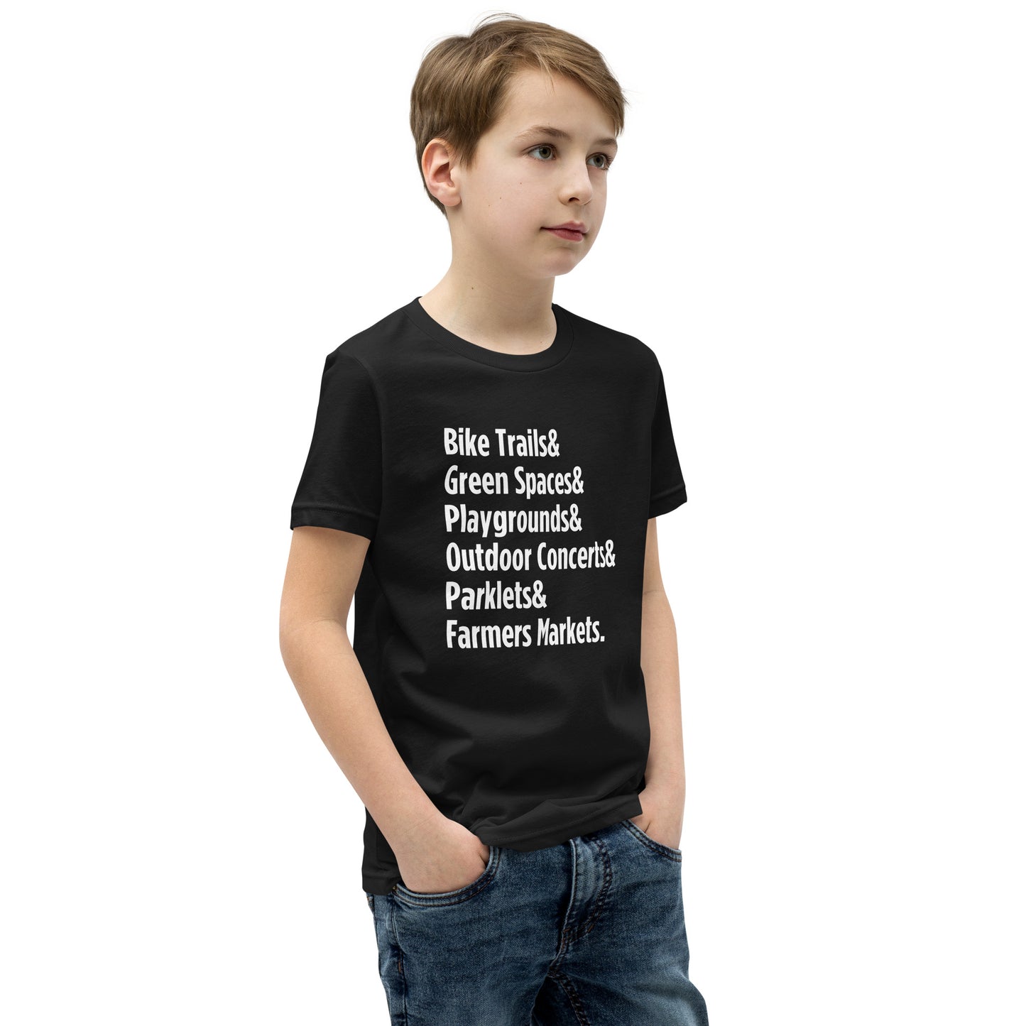 "Only on Main Street" (Greenspaces) Youth Short Sleeve T-Shirt