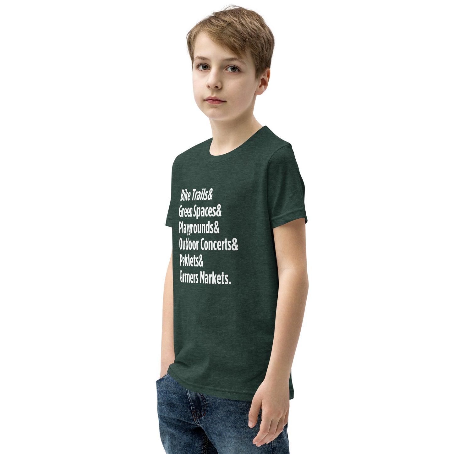 "Only on Main Street" (Greenspaces) Youth Short Sleeve T-Shirt