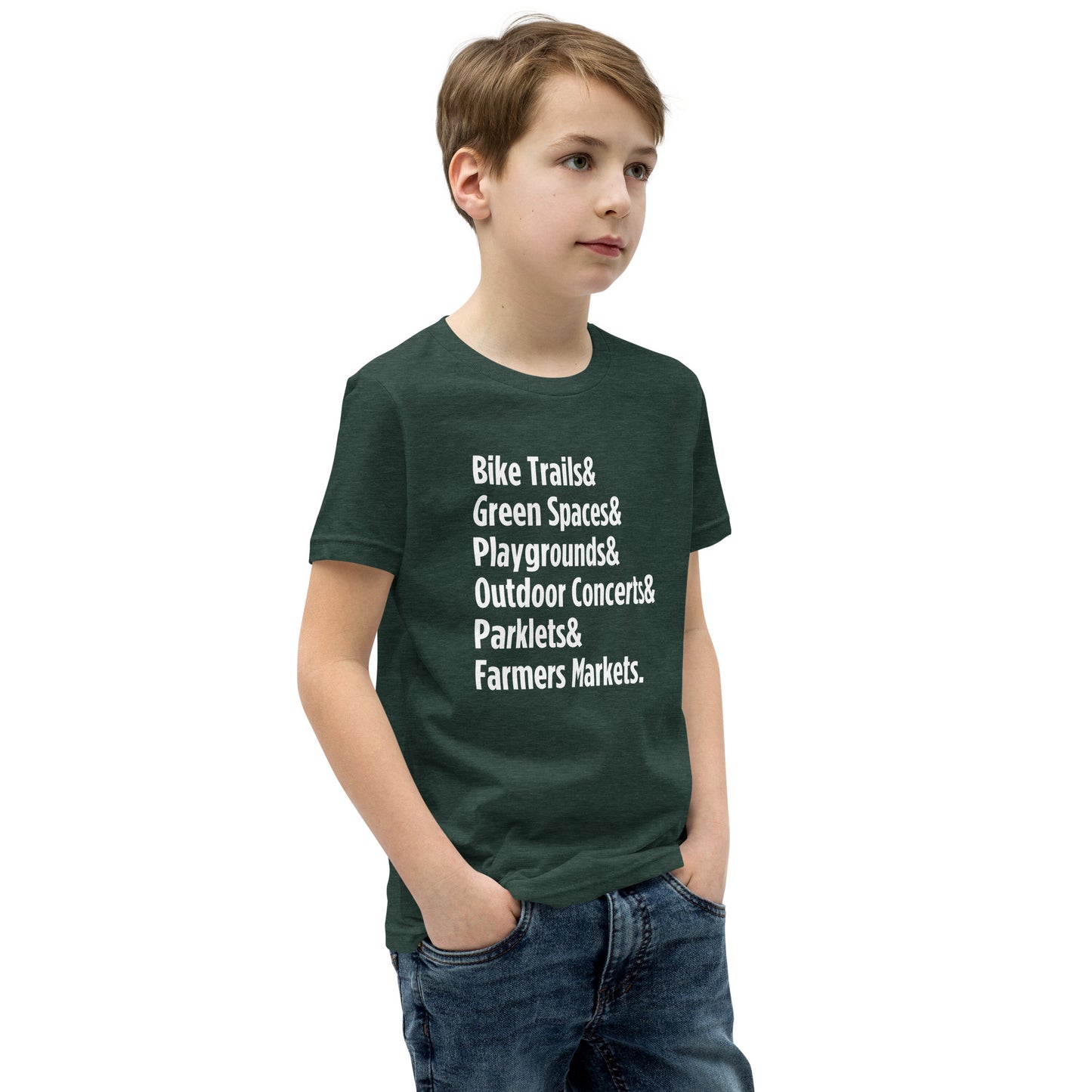 "Only on Main Street" (Greenspaces) Youth Short Sleeve T-Shirt