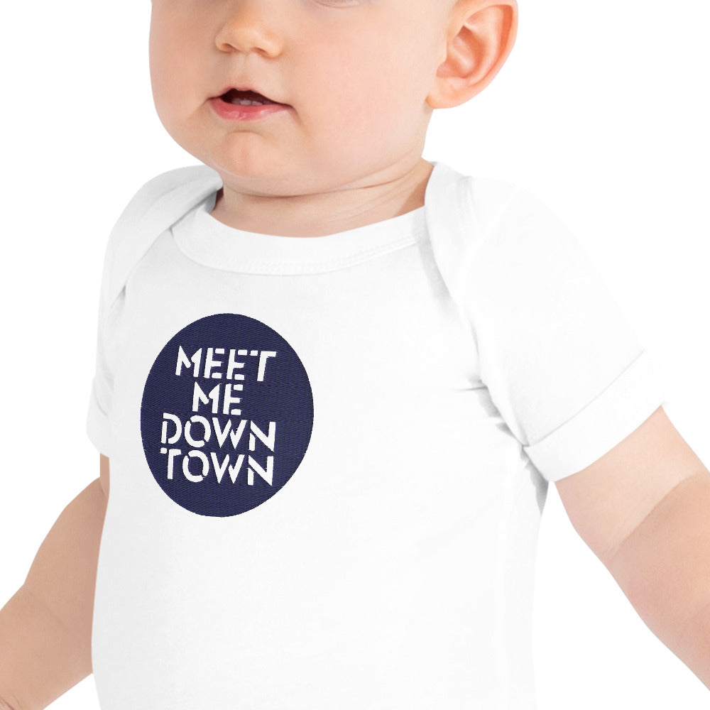 "Meet Me Downtown" Baby Short Sleeve Onesie
