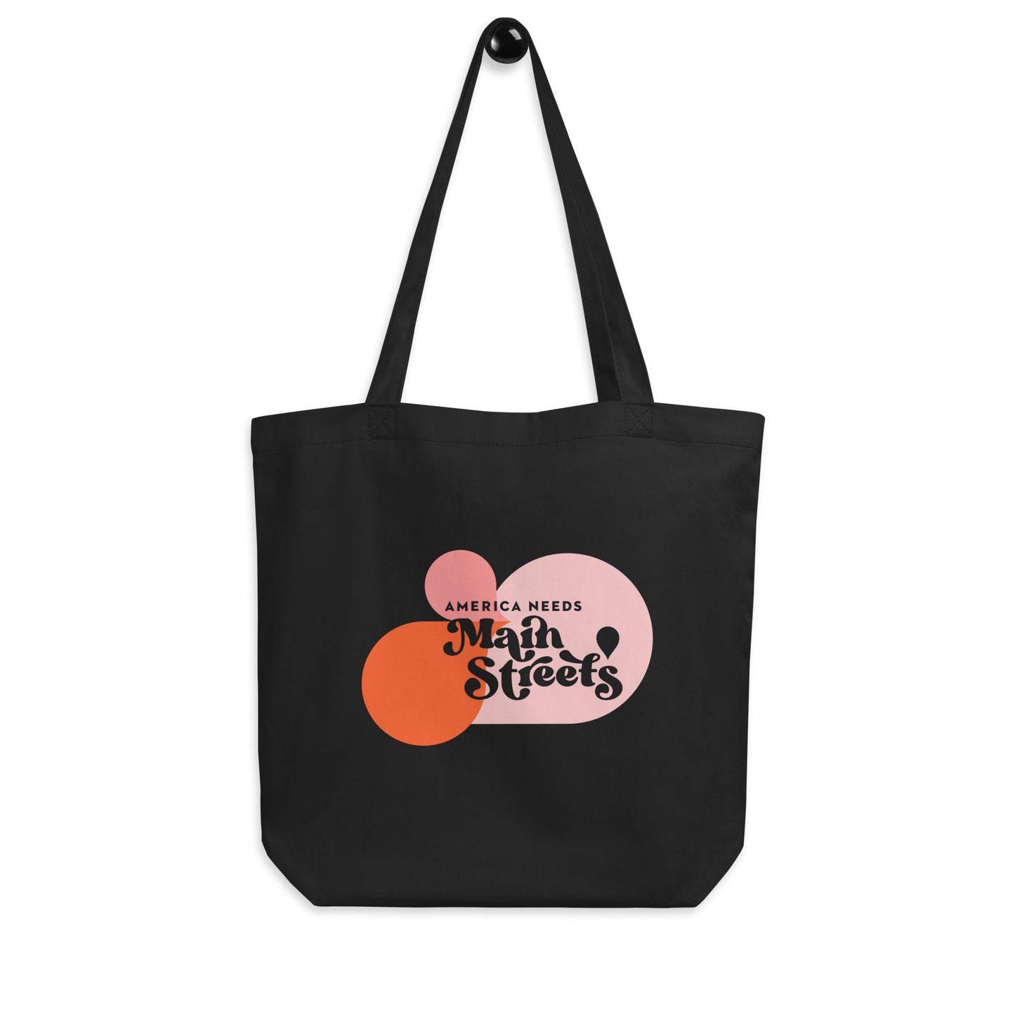 "America Needs Main Streets" Pink Eco Tote Bag