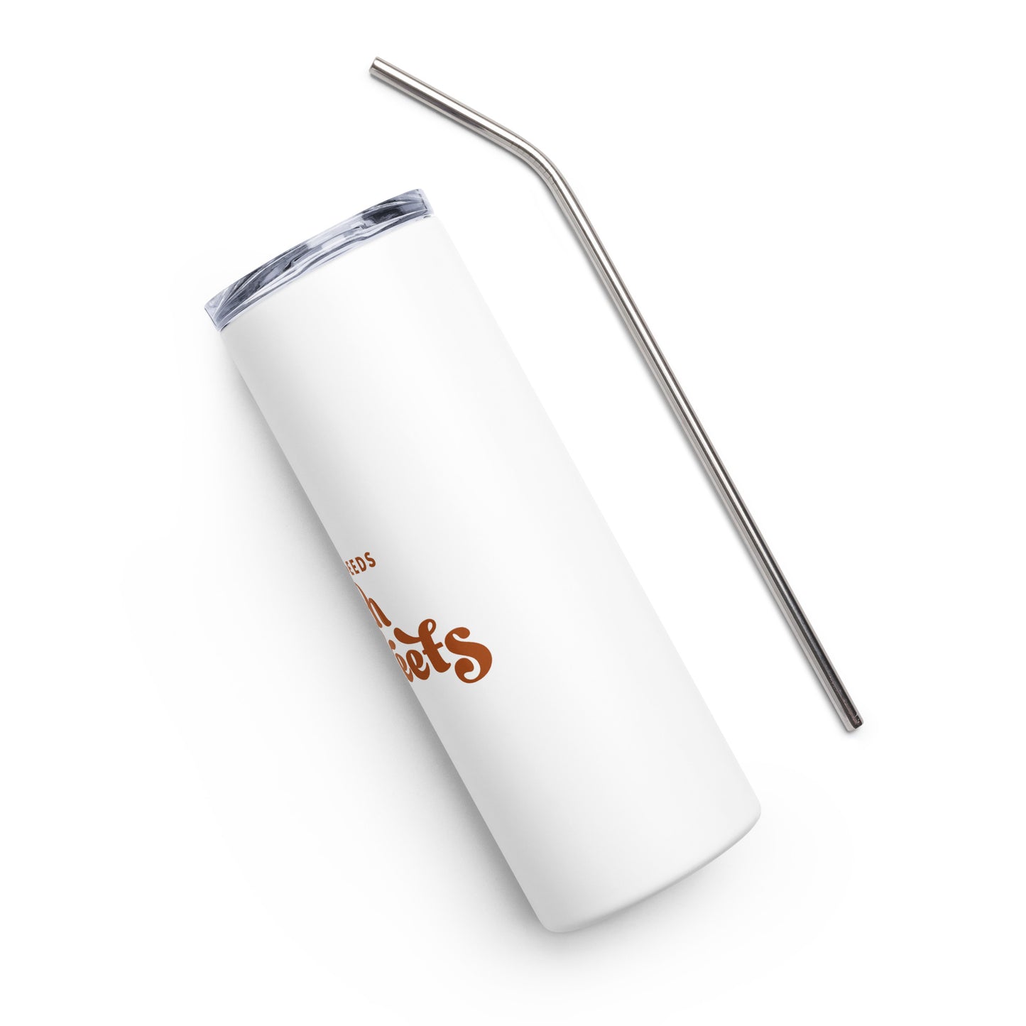 "America Needs Main Streets" Orange Stainless steel Tumbler
