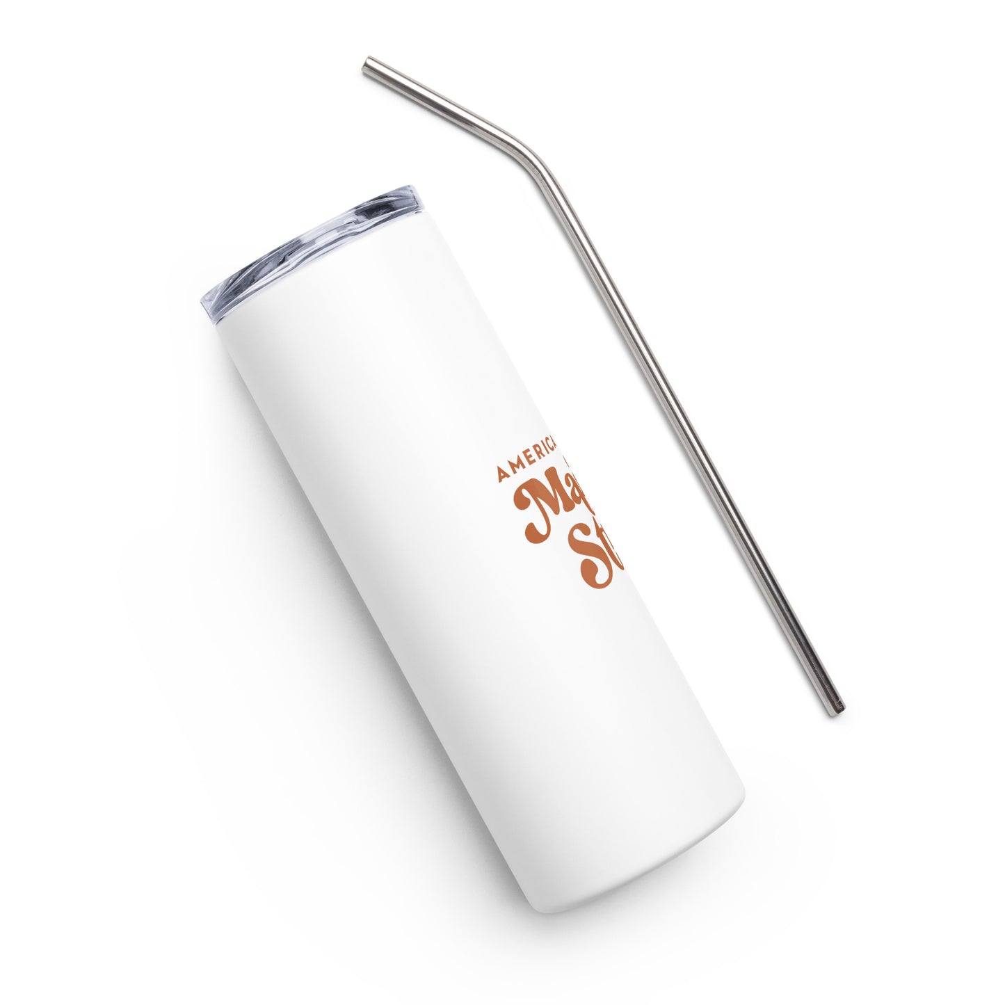 "America Needs Main Streets" Orange Stainless steel Tumbler