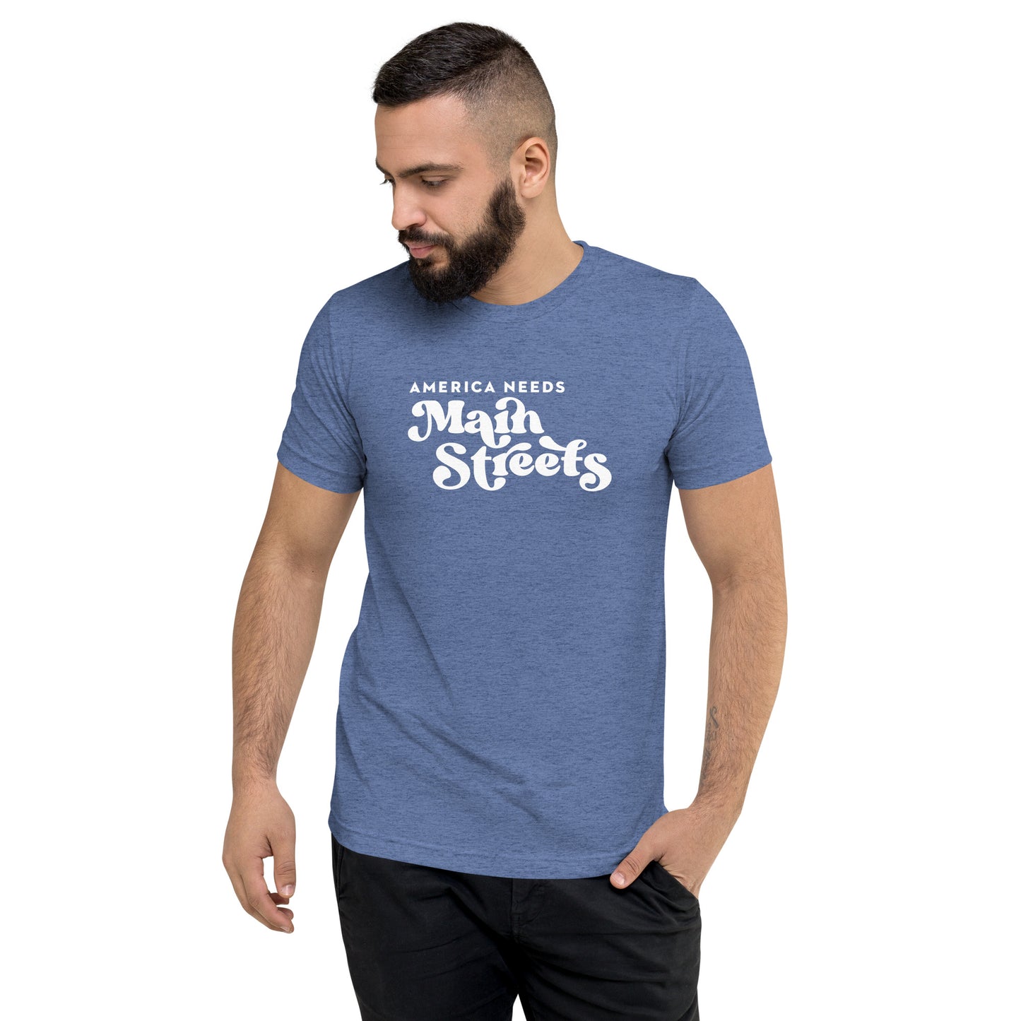 "America Needs Main Streets" Unisex Short Sleeve T-shirt