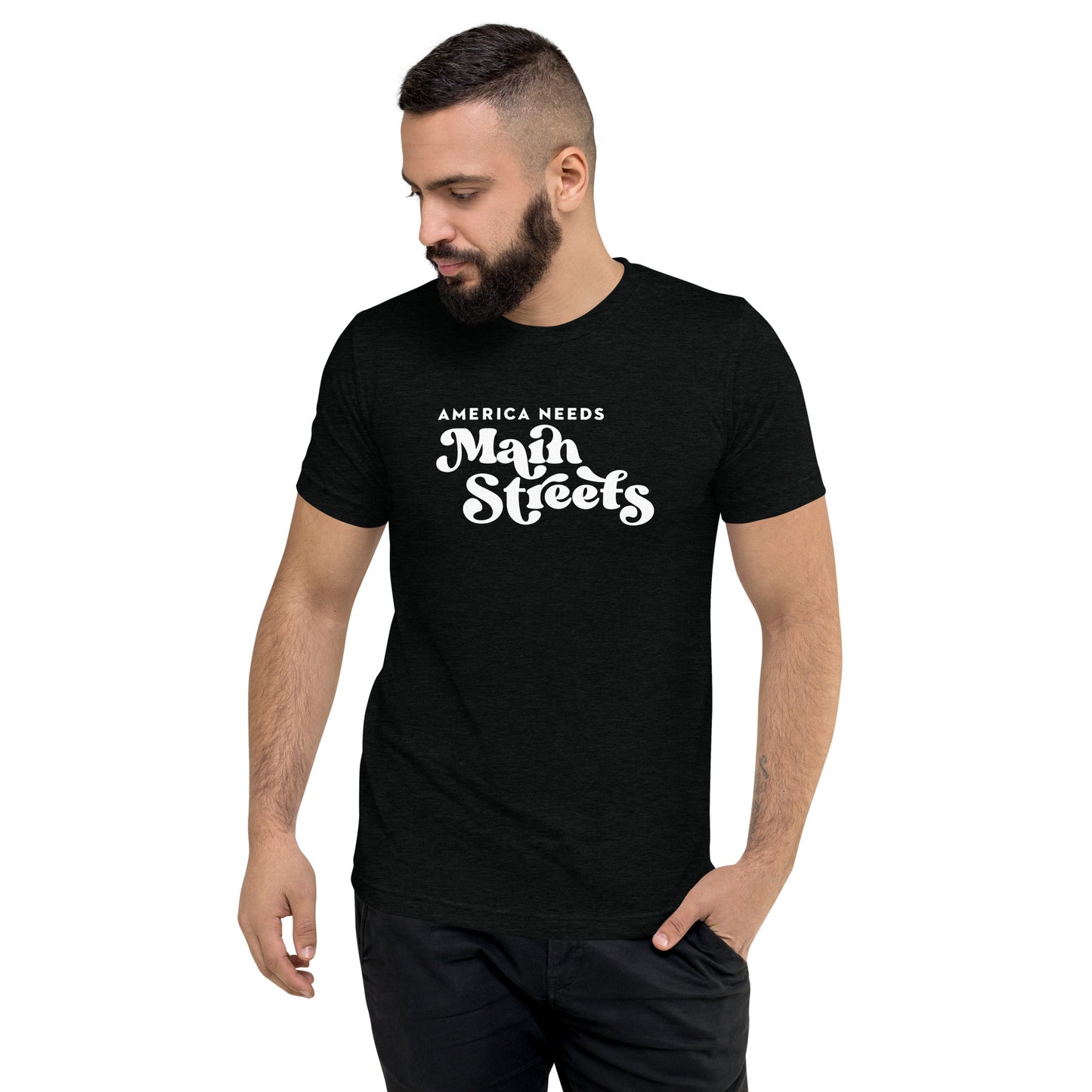 "America Needs Main Streets" Unisex Short Sleeve T-shirt